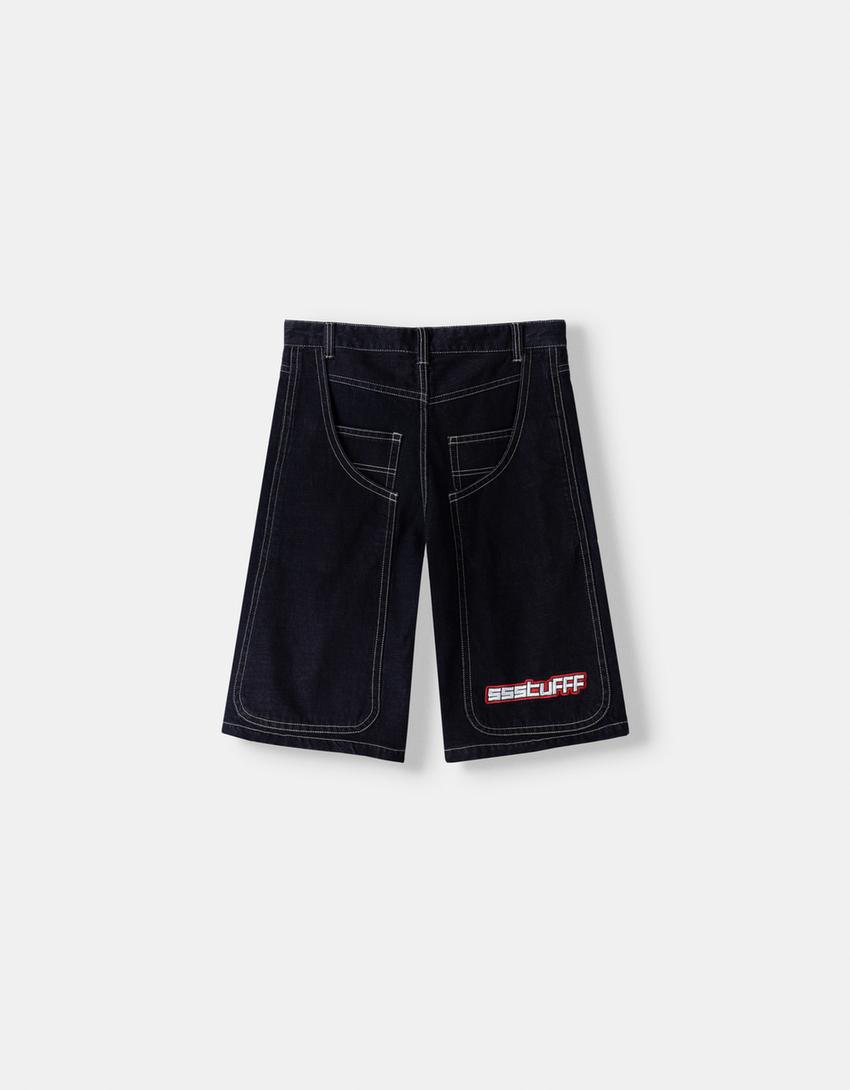 Bermuda jort BERSSSHKA X SSSTUFFF fil multicolore-Marine-3