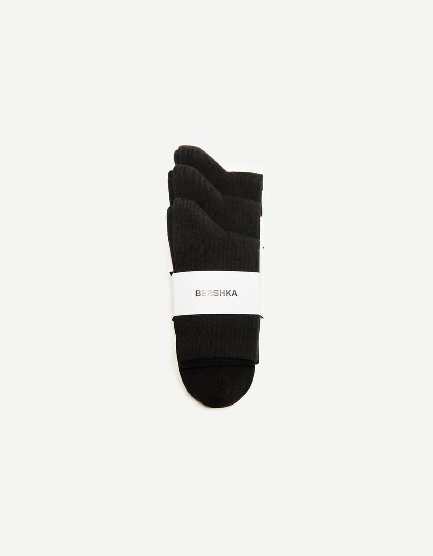 Pack de 3 pares de meias desportivas-Preto-2