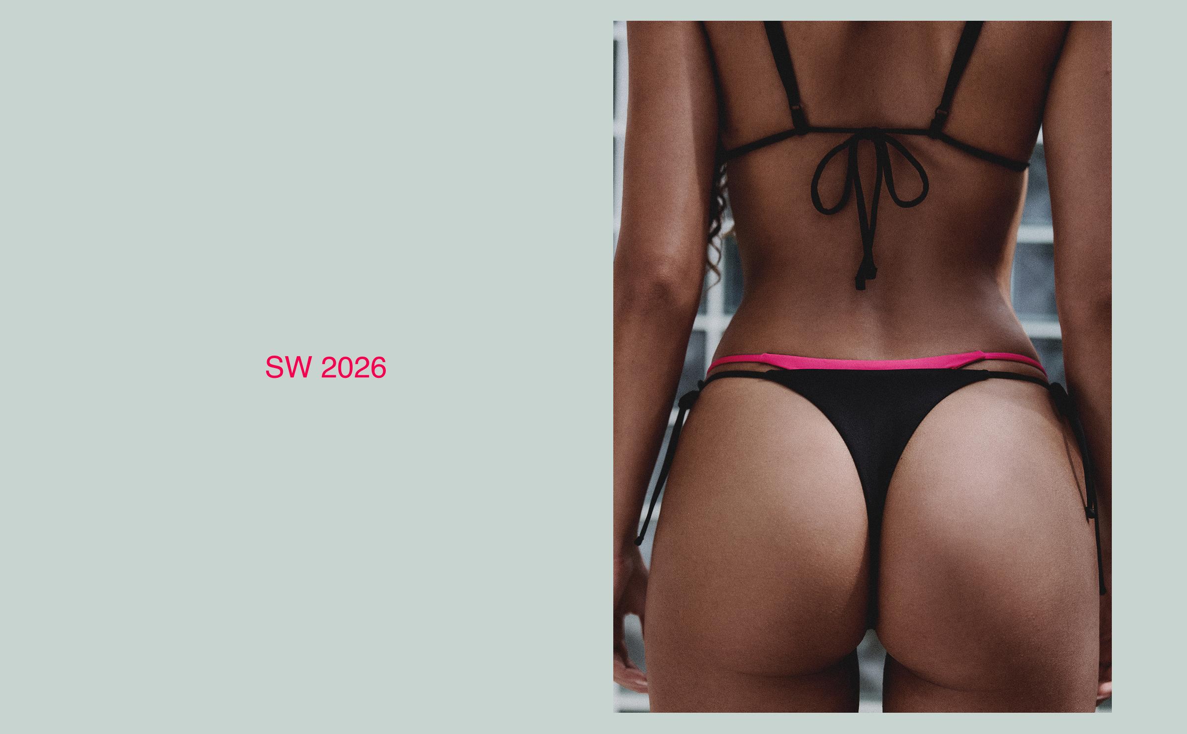 Layered bikini bottoms — Black