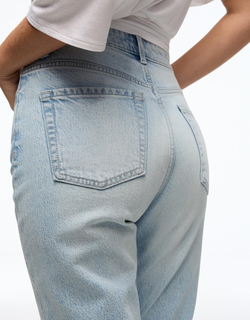 Jeans mom-Azul claro
