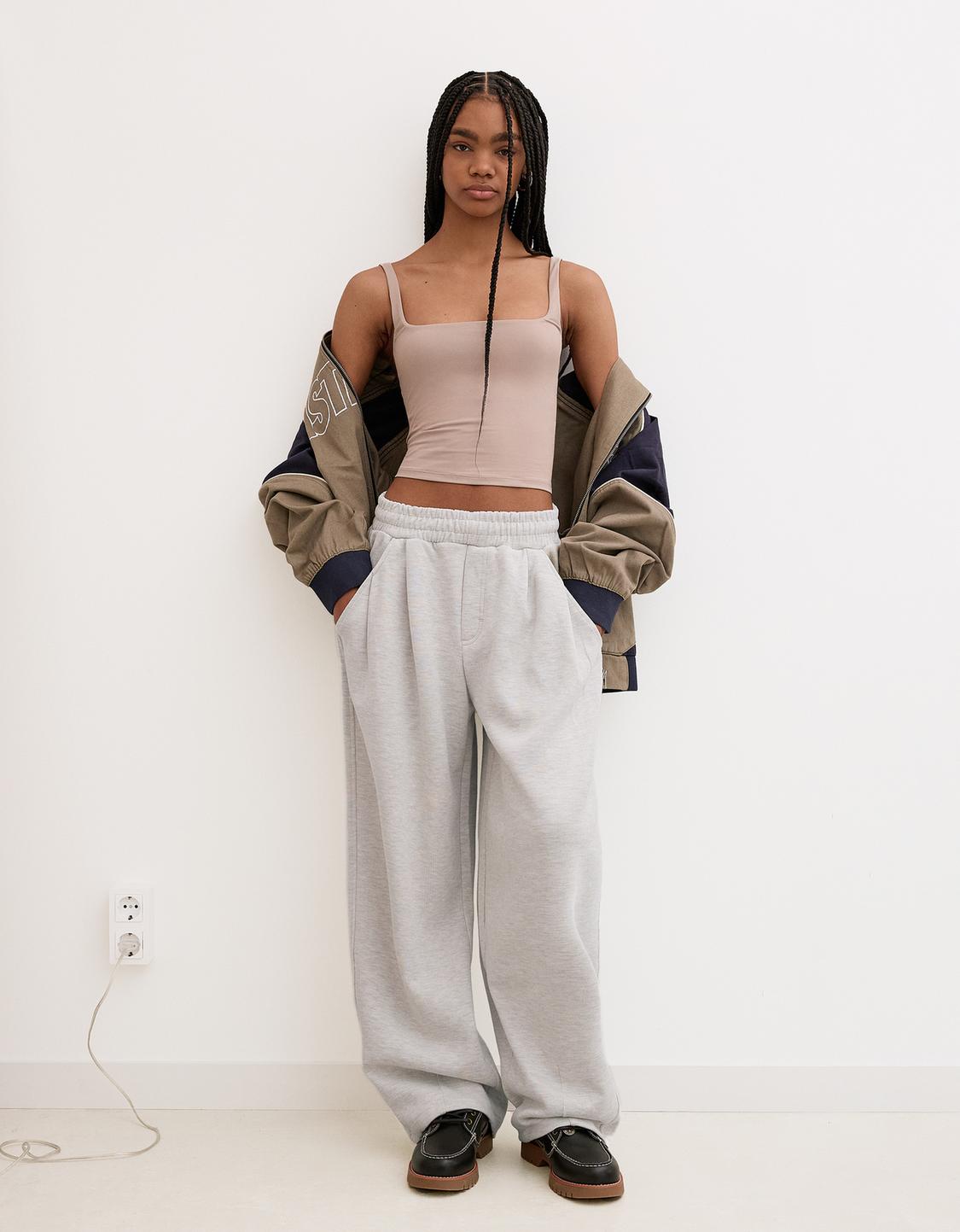 Maxi plush voluminous trousers