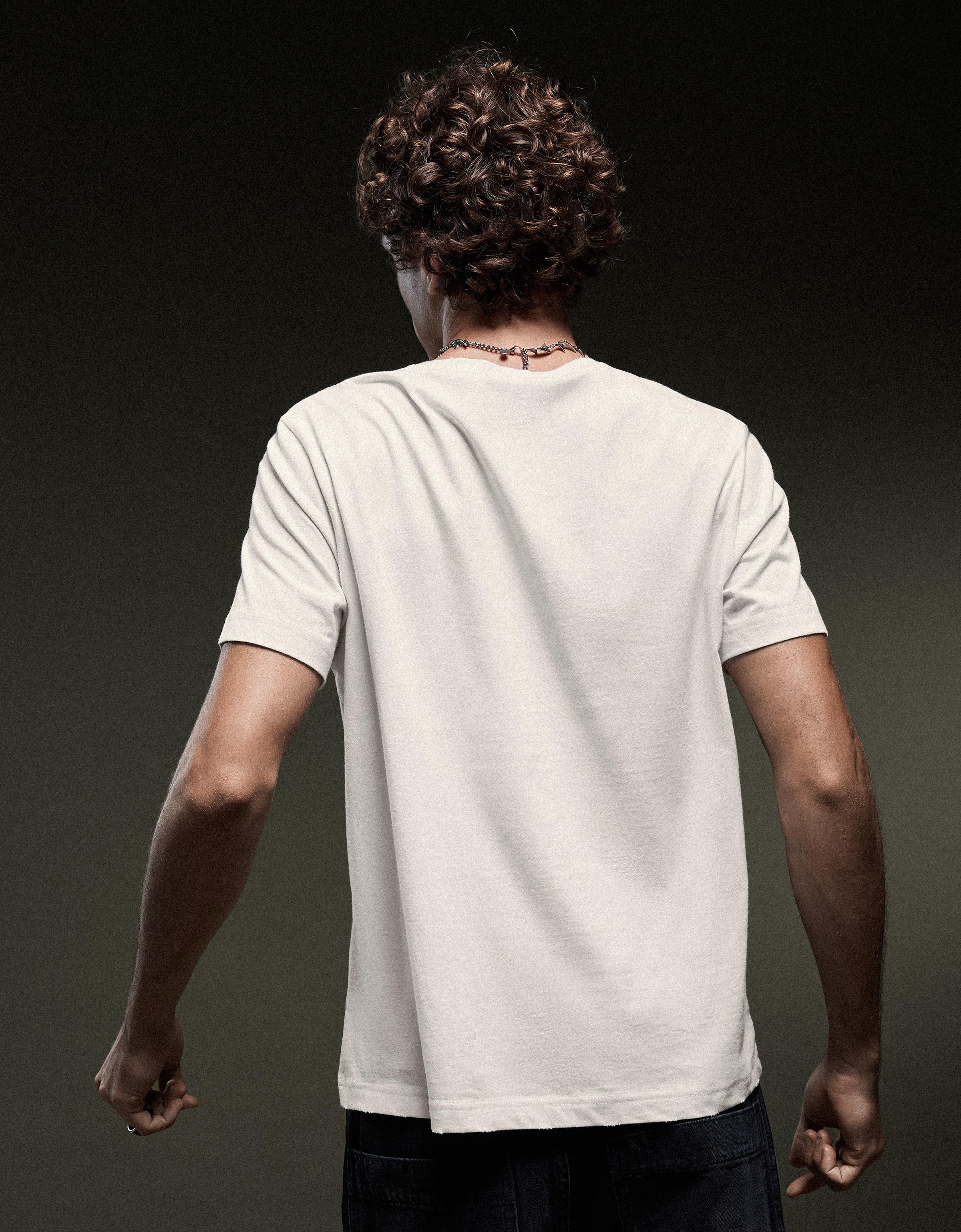 Short sleeve YUNGBLUD print T-shirt — Cream