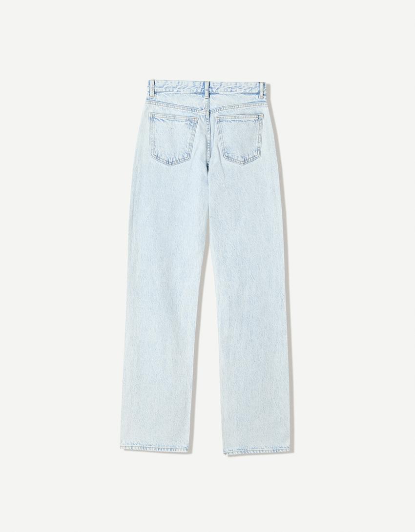 Jean straight-Bleu clair-4