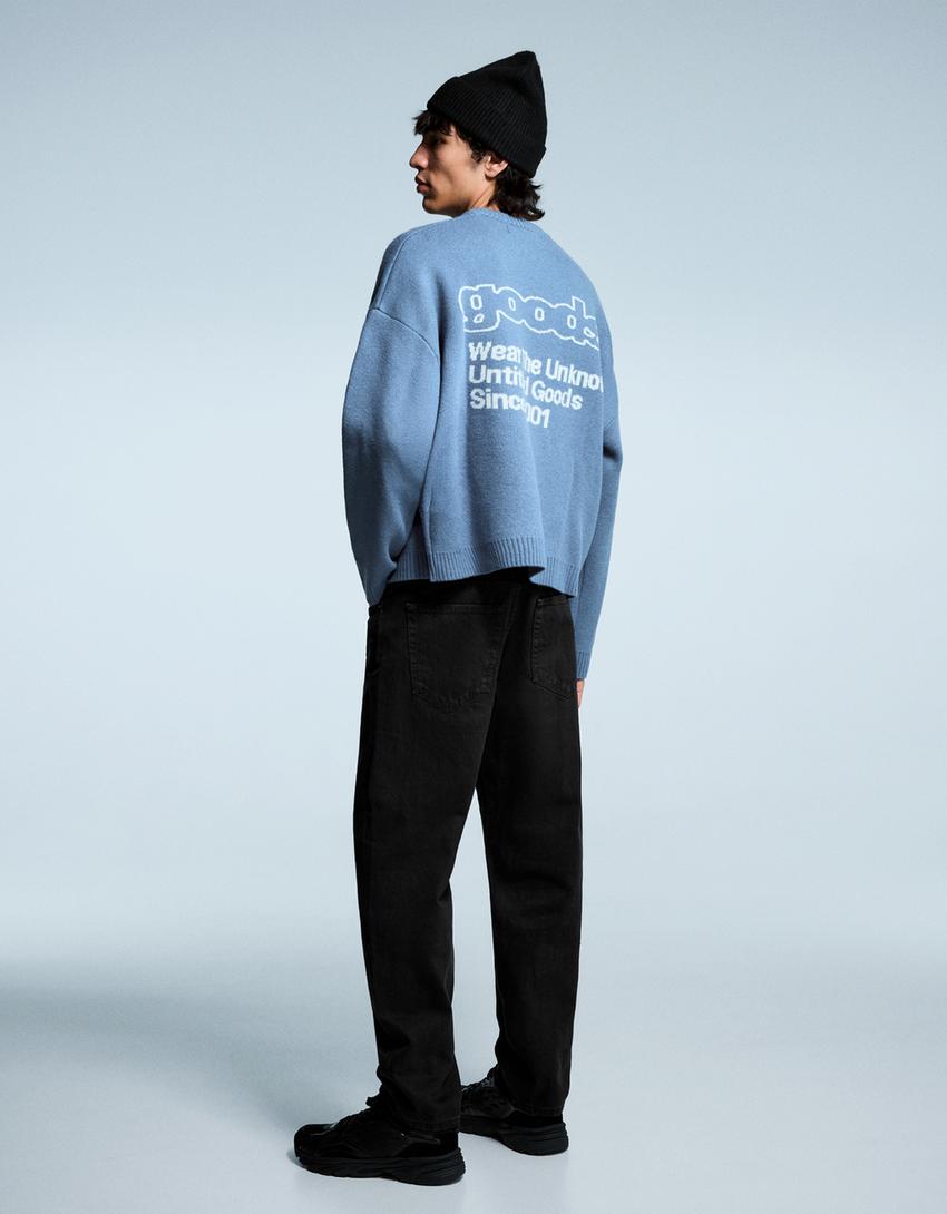 Jeans straight-Preto