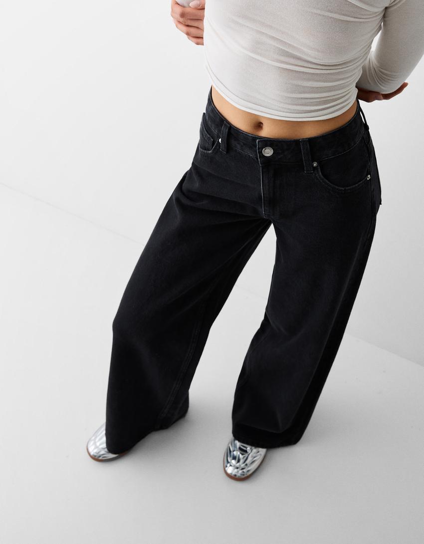 جينز بساق عريض-أسود-2