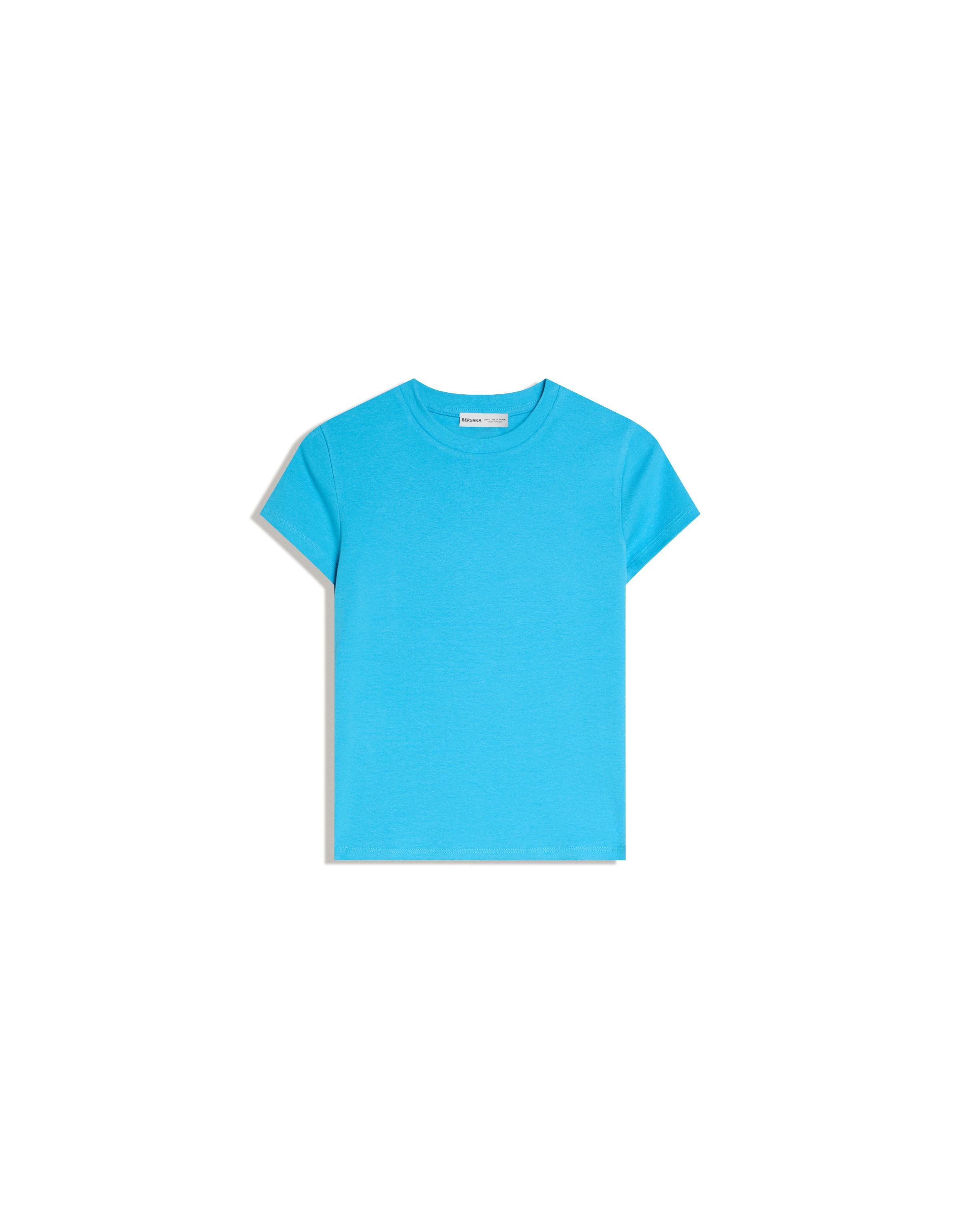 Short sleeve round neck T-shirt — Blue
