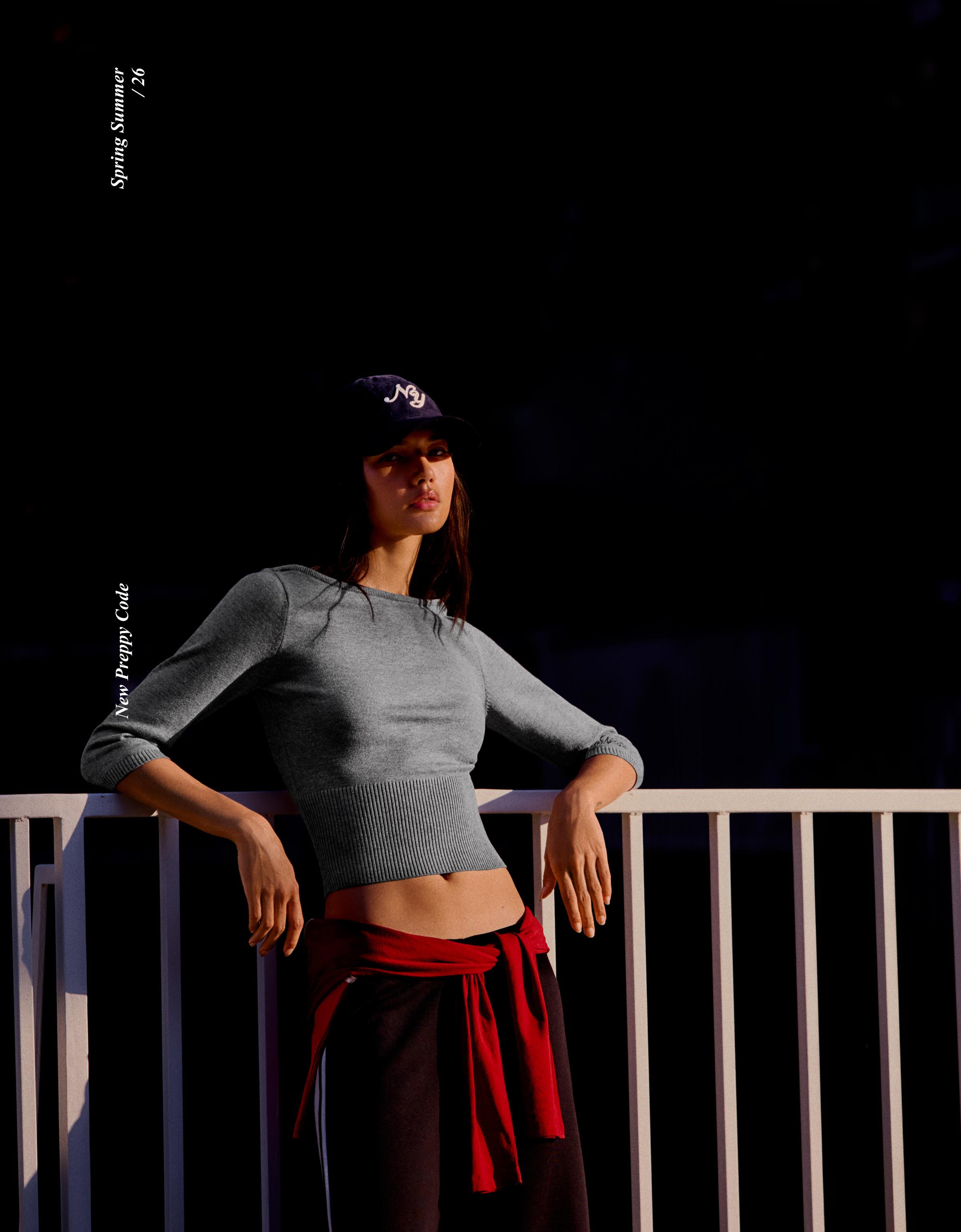 Boat neck jumper — Grey
