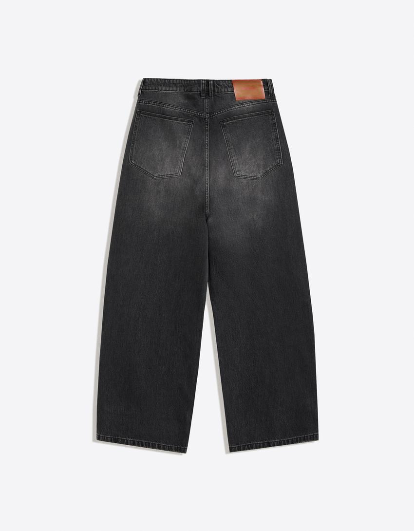 Super baggy fit jean-Siyah