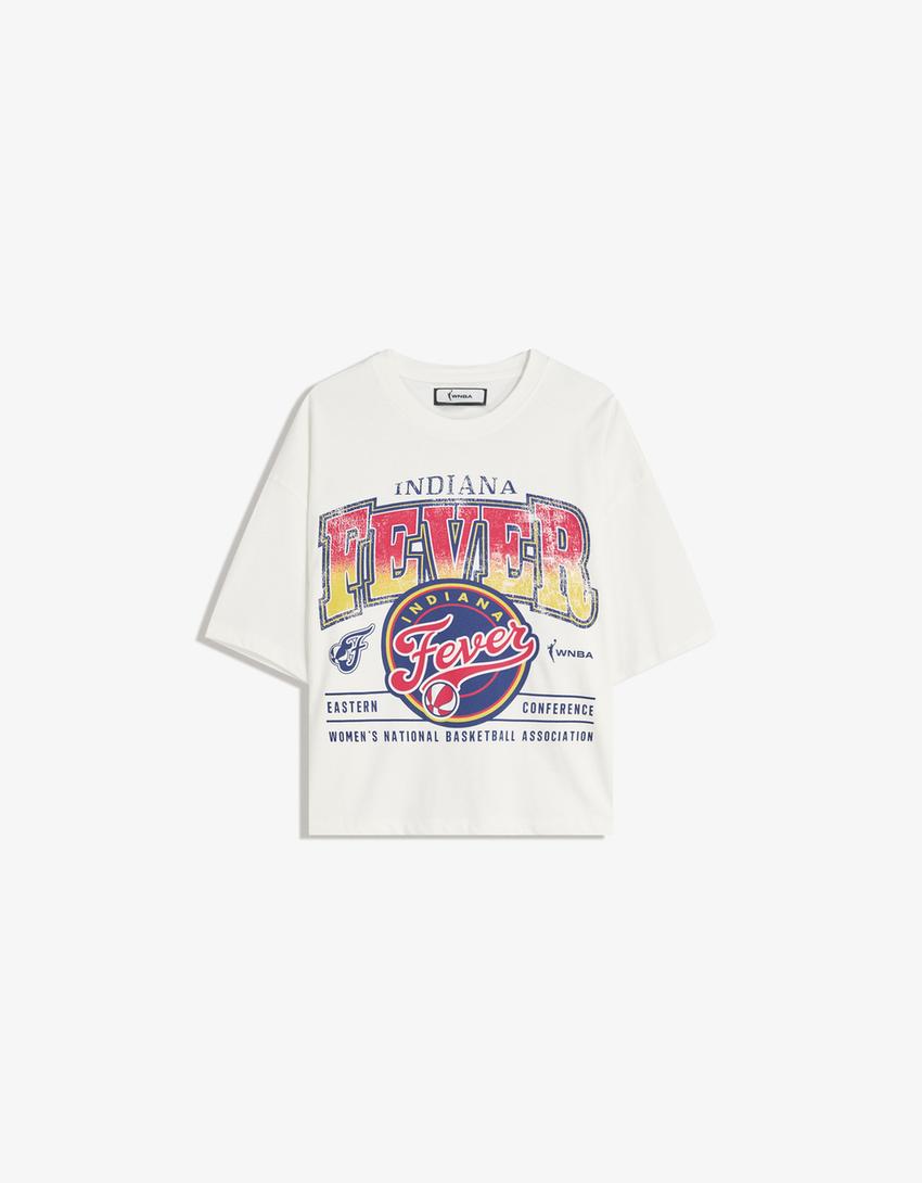 Kortärmad t-shirt i oversize-modell WNBA-Vit