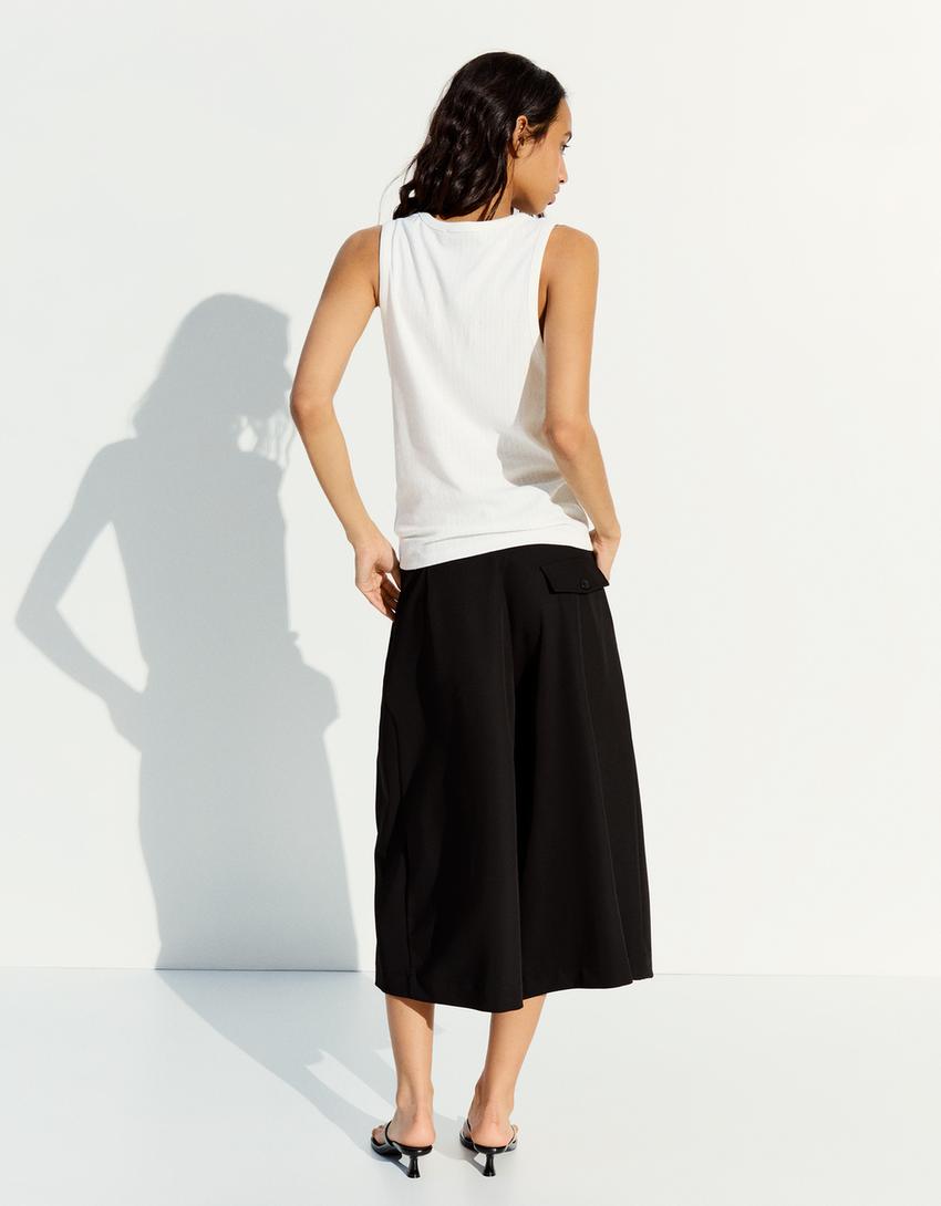 Koszulka na ramiączkach z nadrukiem-Biały złamany