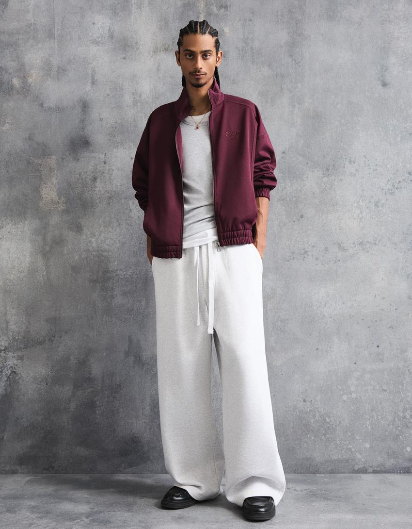 Hanorac cu fermoar și print-Grena