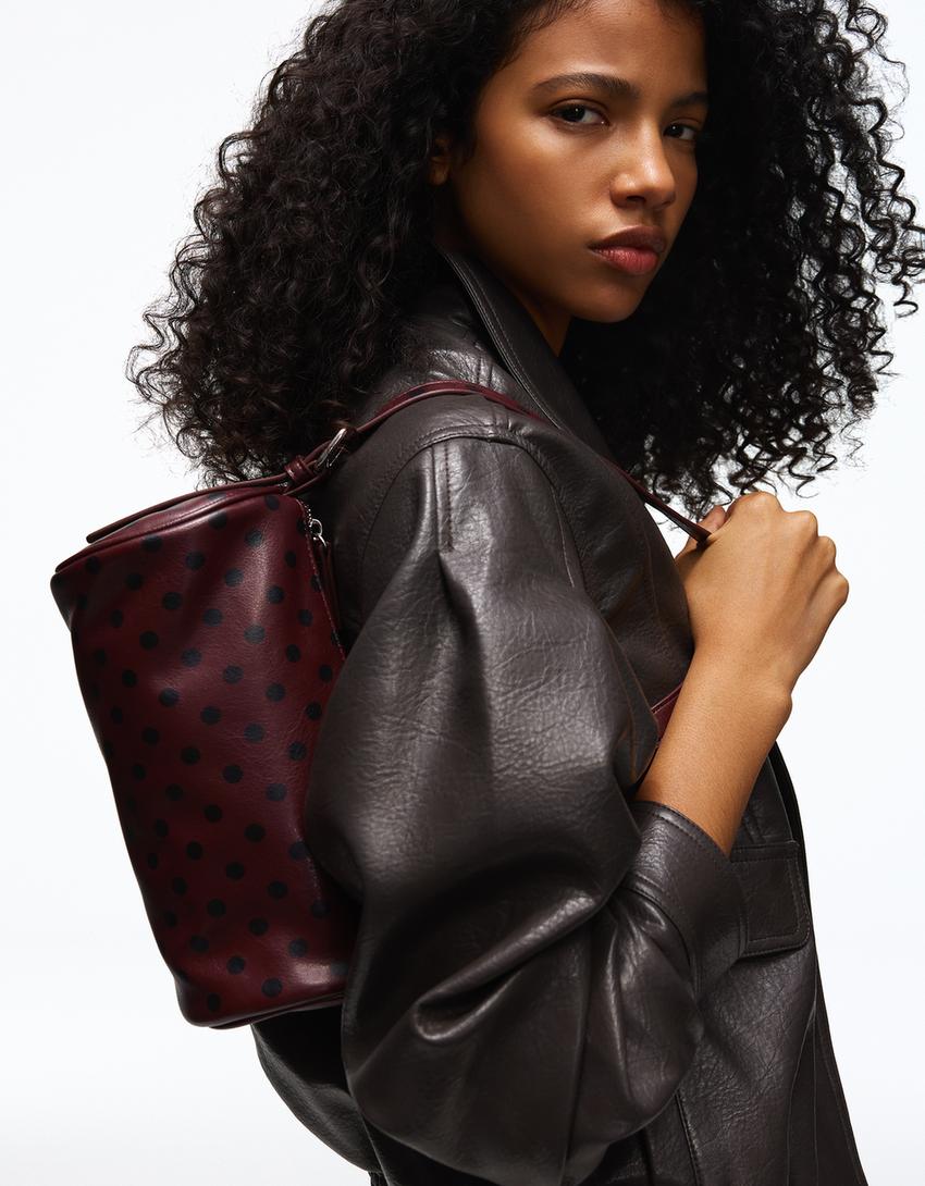 Bolso barrel lunares
