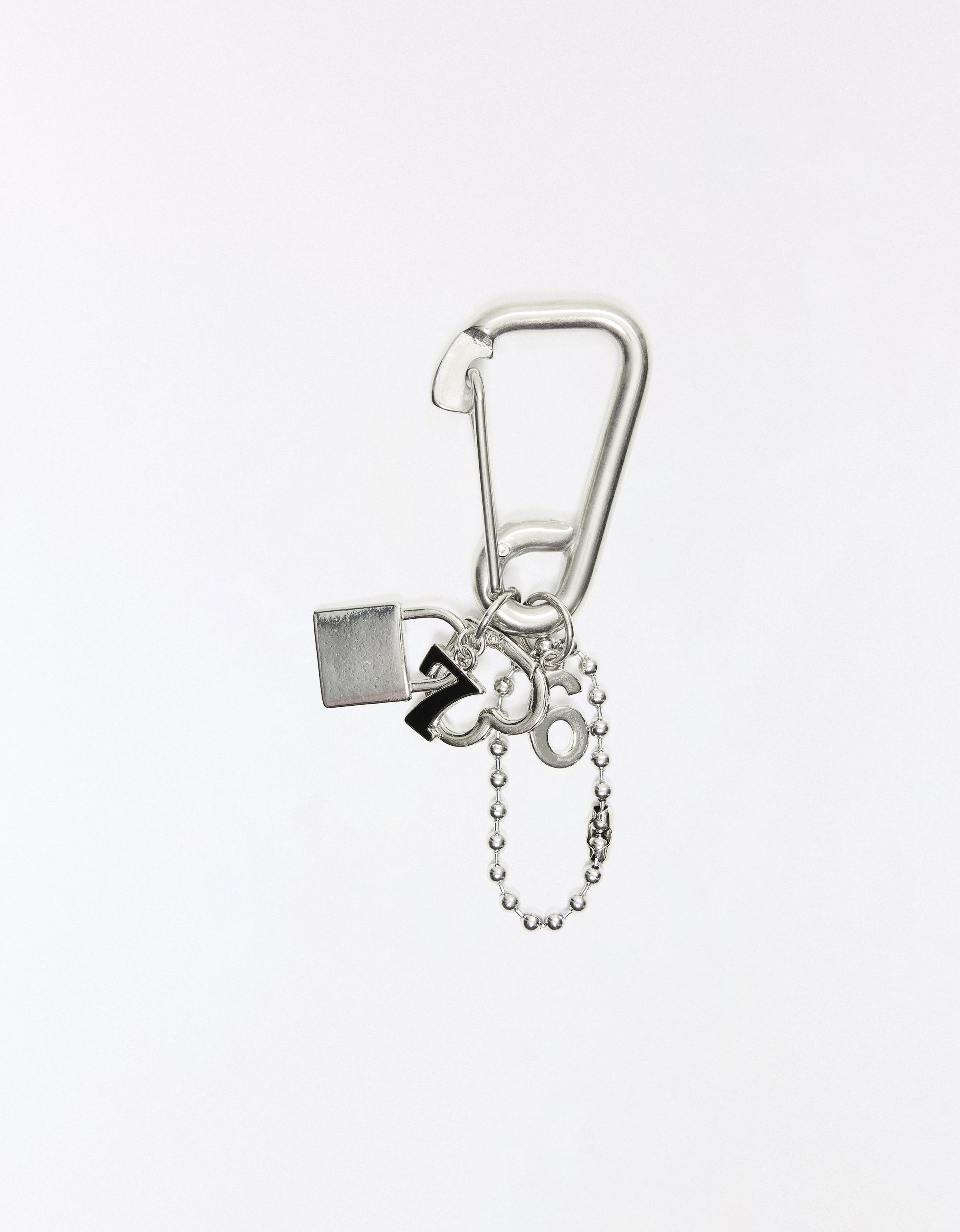 Padlock key ring — Silver