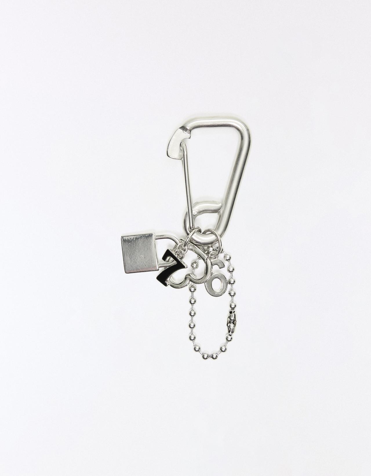 Padlock key ring — Silver