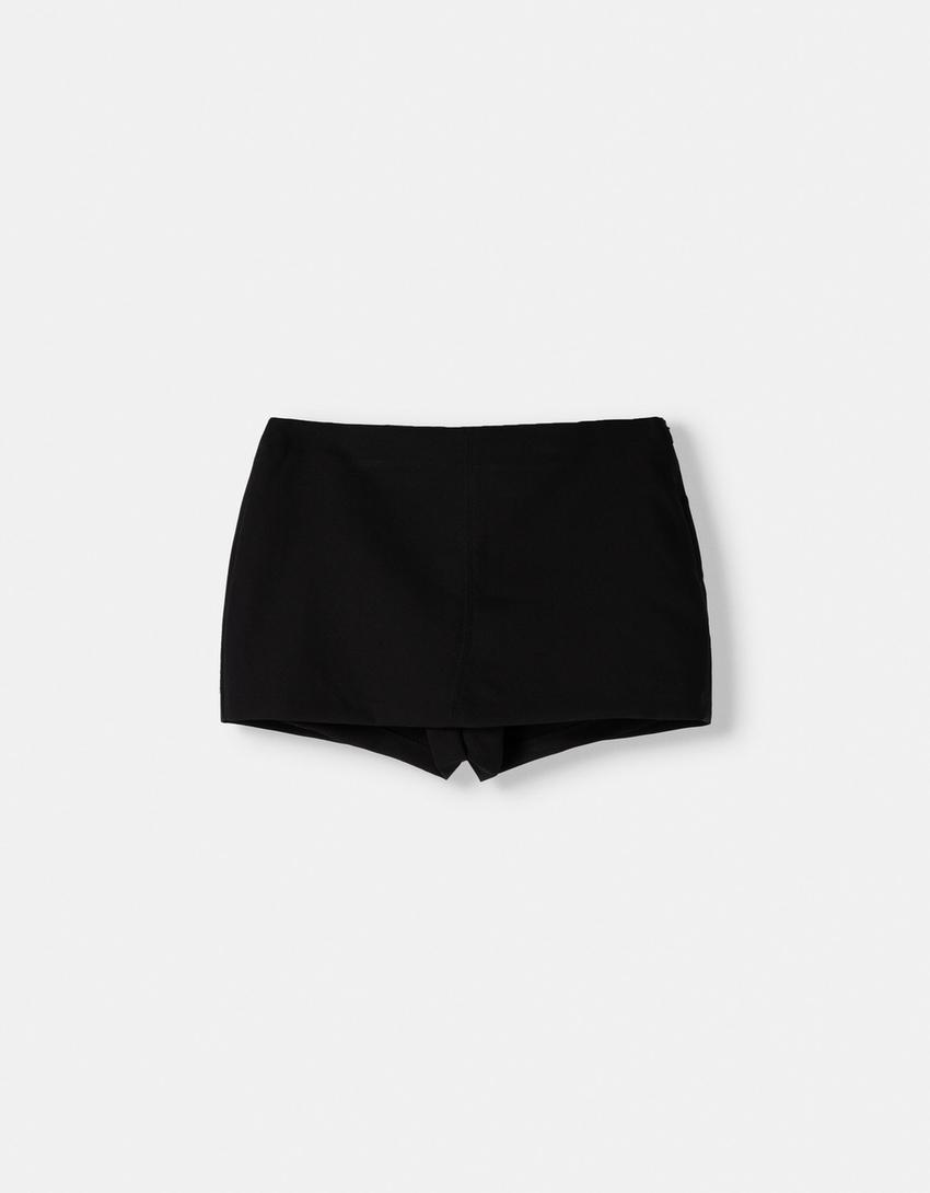 Tailored blazer and skort set-Black-5