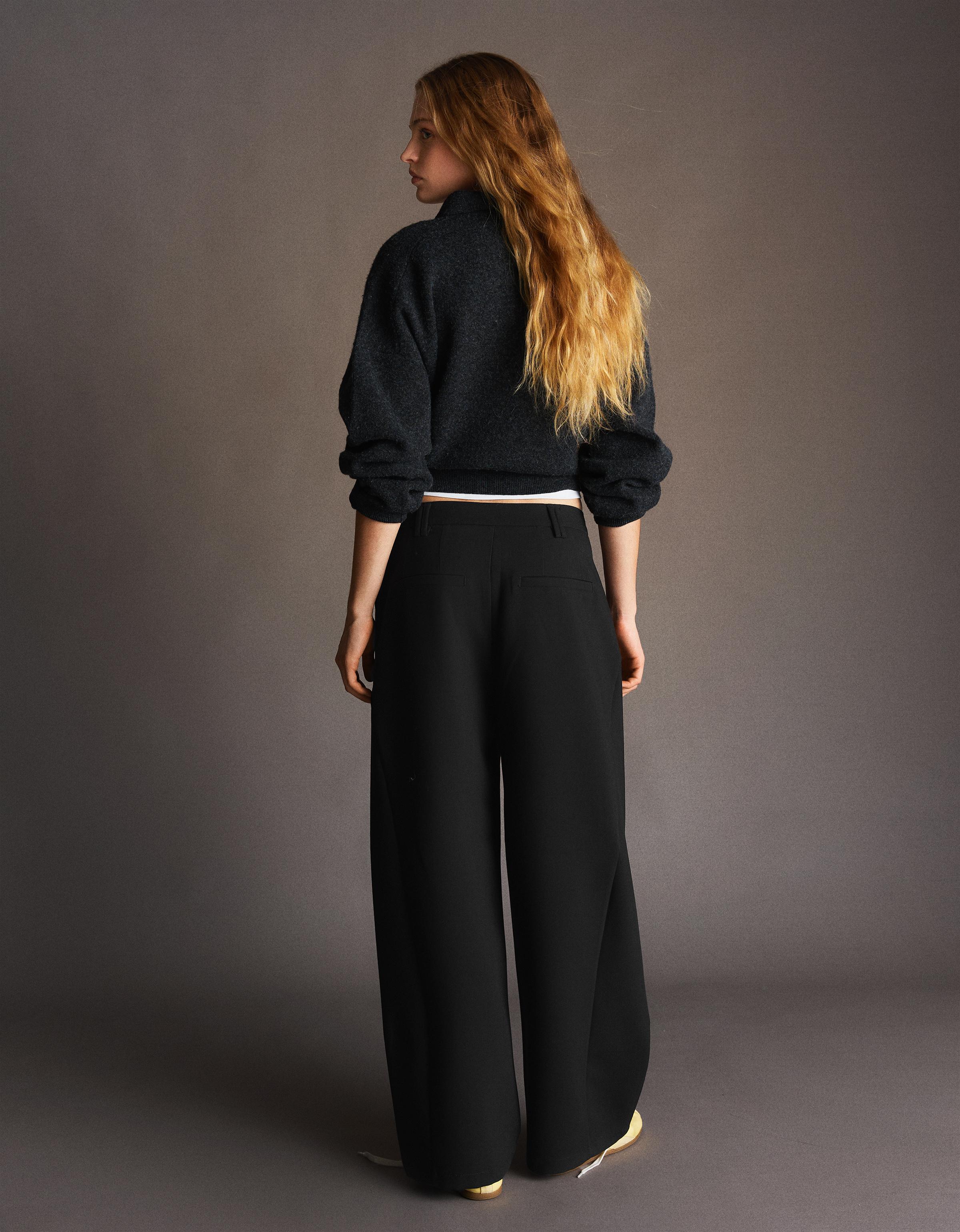 Çift kumaşlı hacimli pantolon - Görsel 22