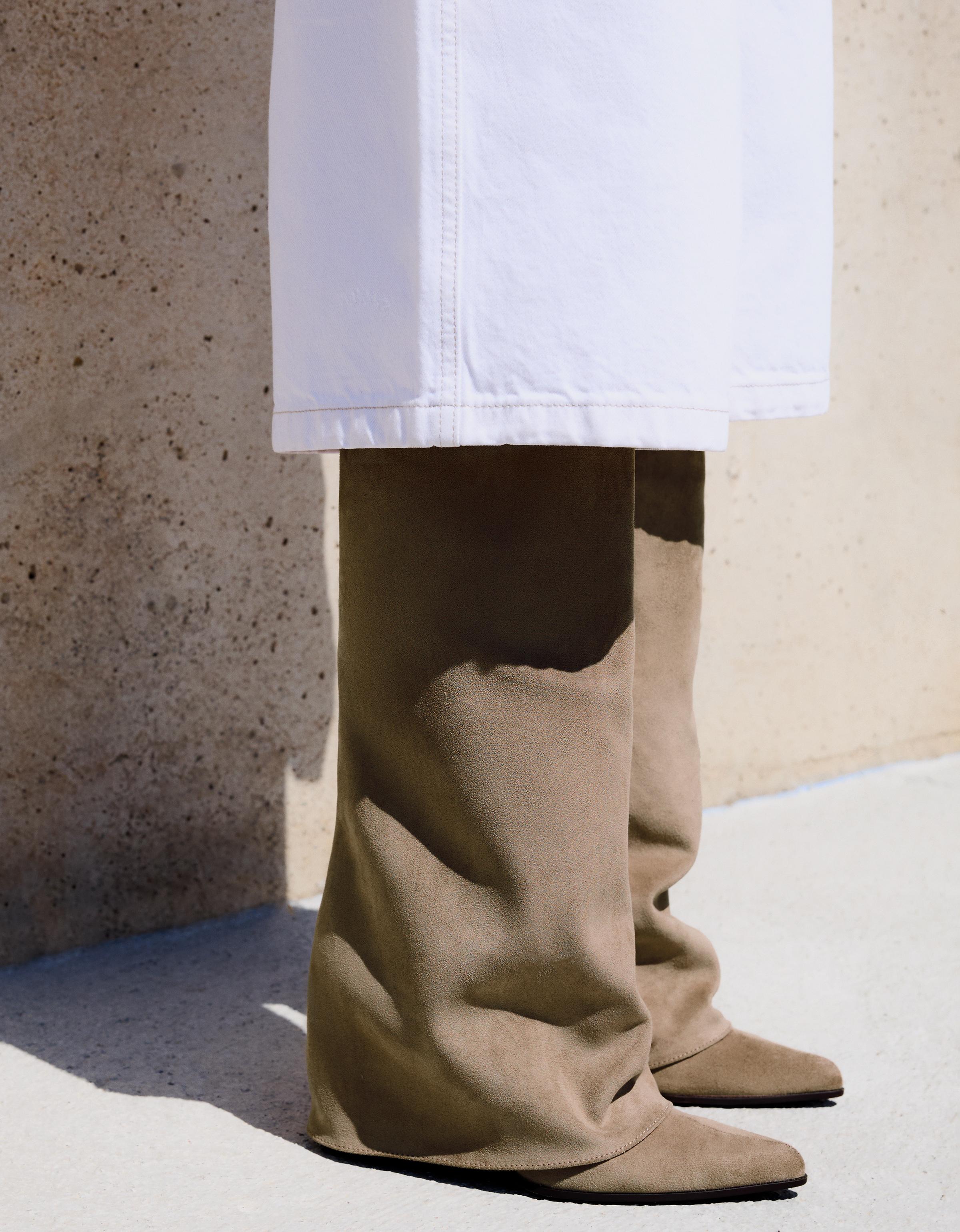 Trouser heeled boots — Tan