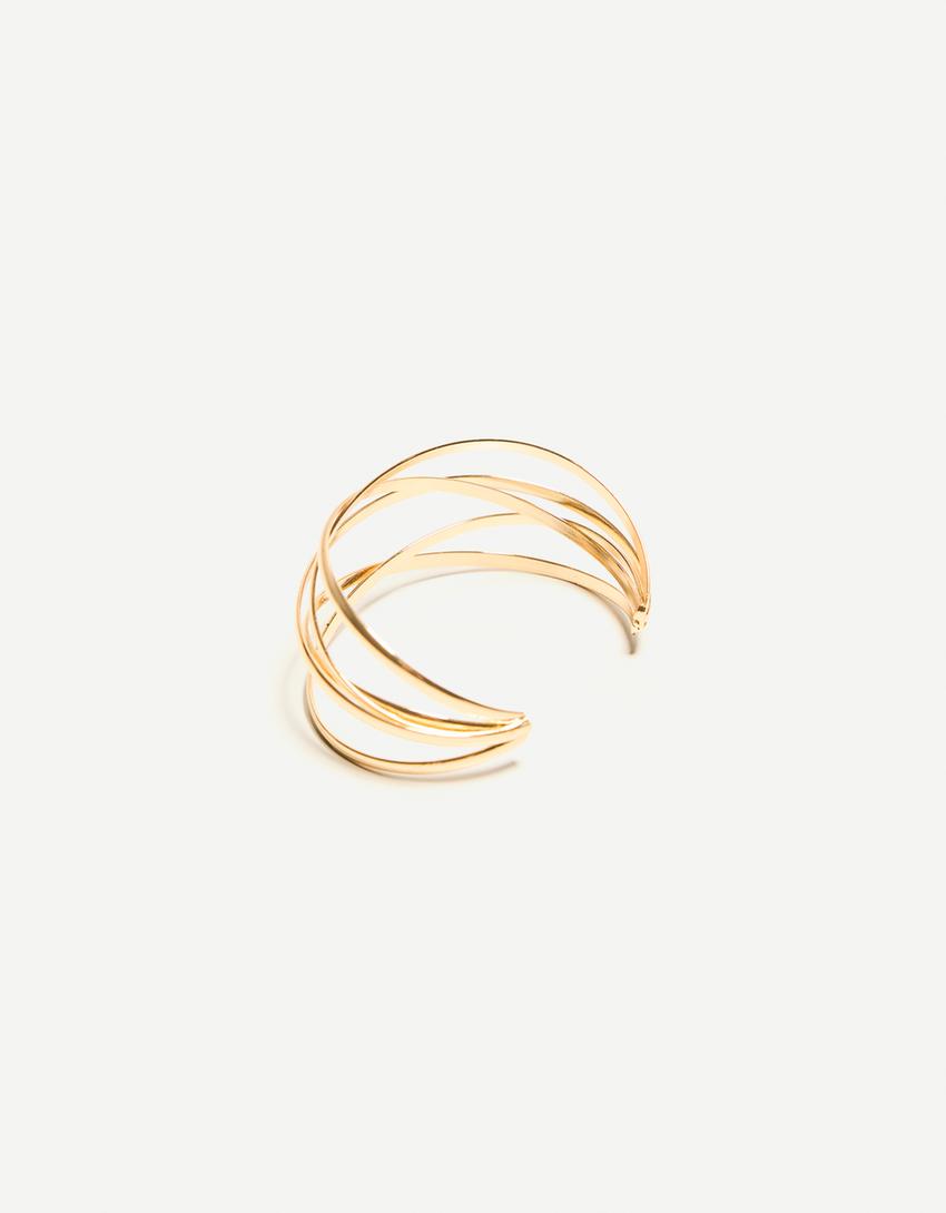 Bracelet manchette asymétrique-Or