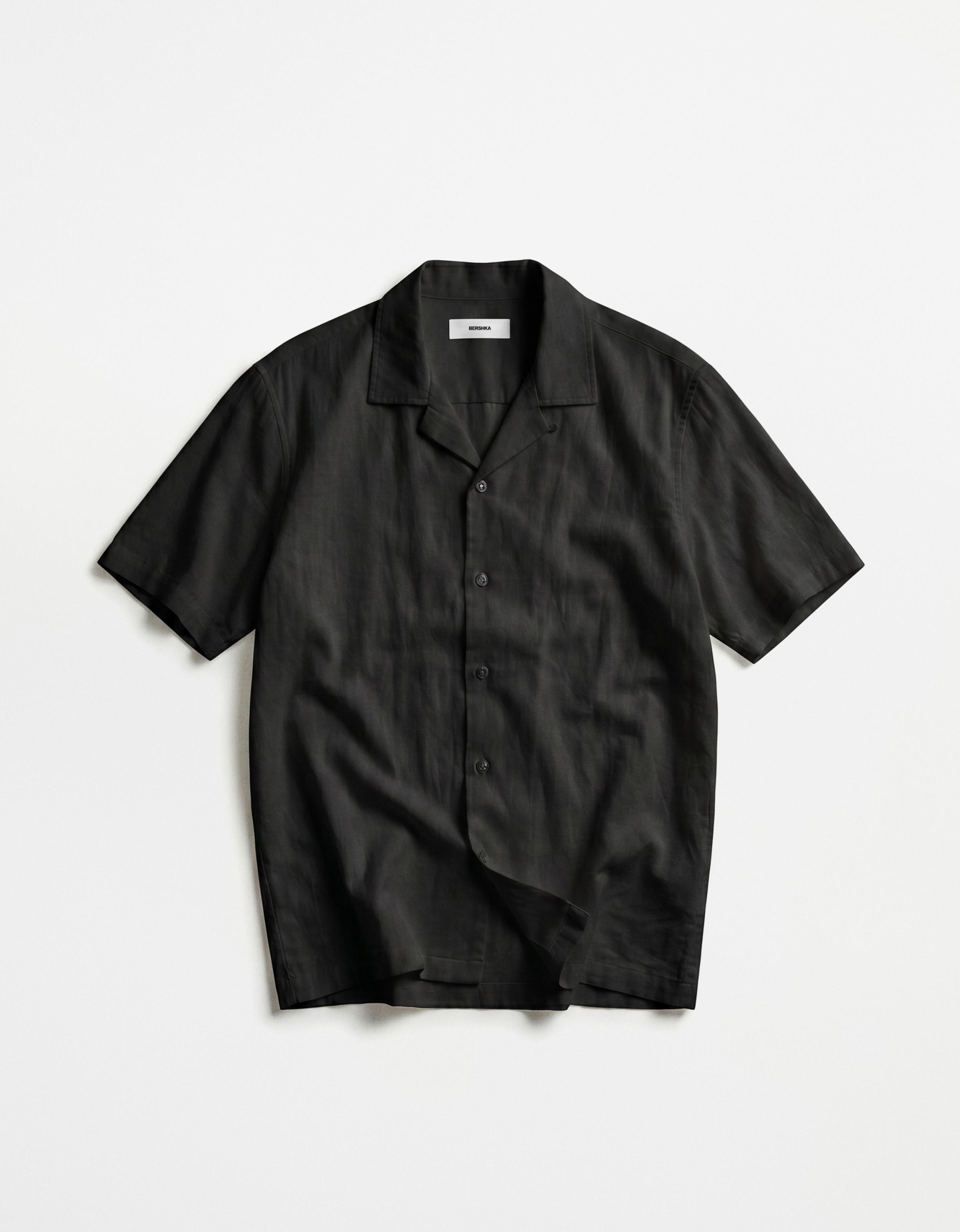 Rustic short sleeve shirt — Black