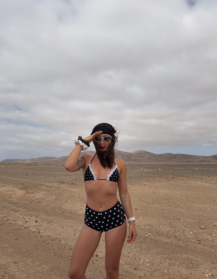 Haut de bikini pois-Noir-0