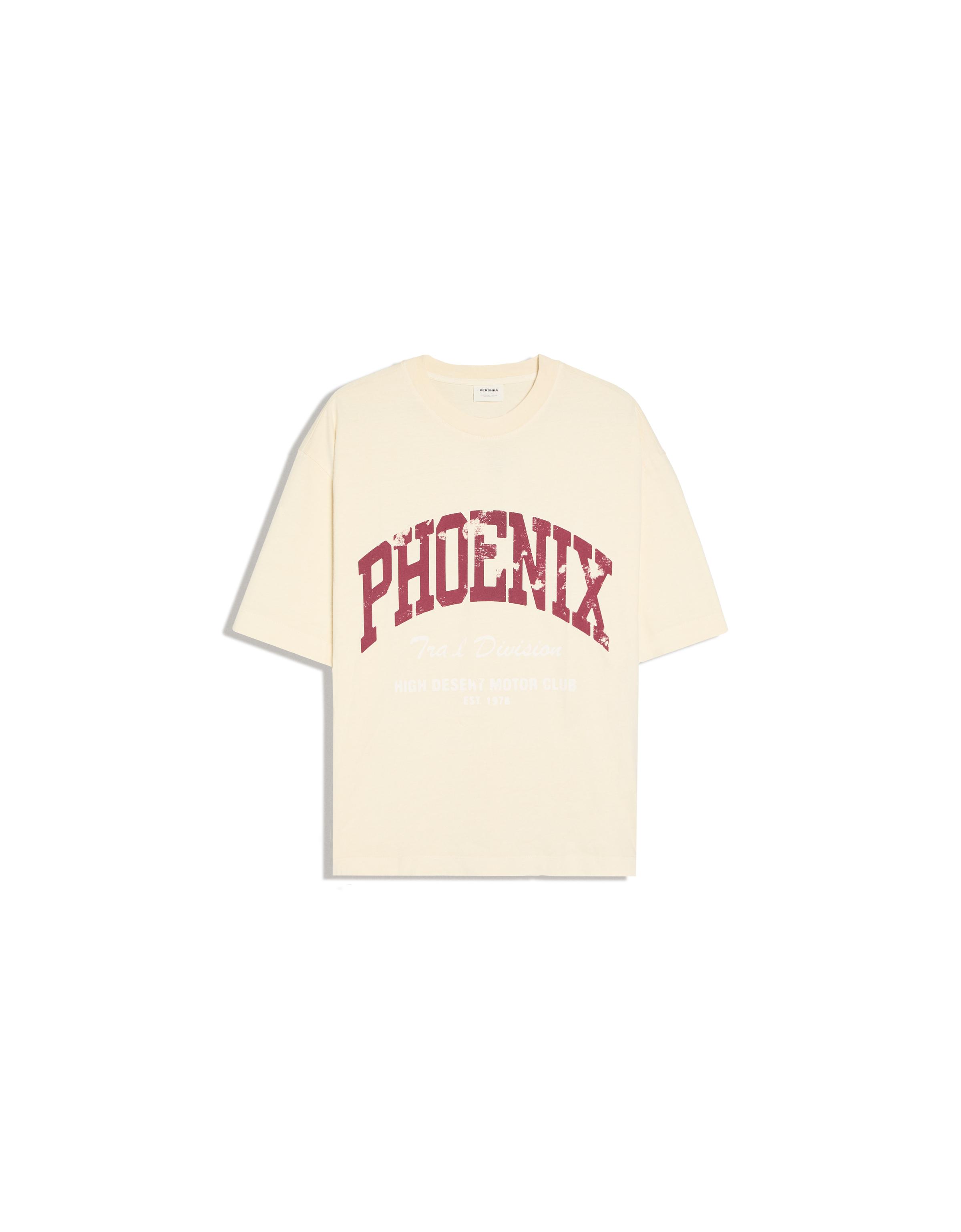 Boxy print T-shirt — Cream