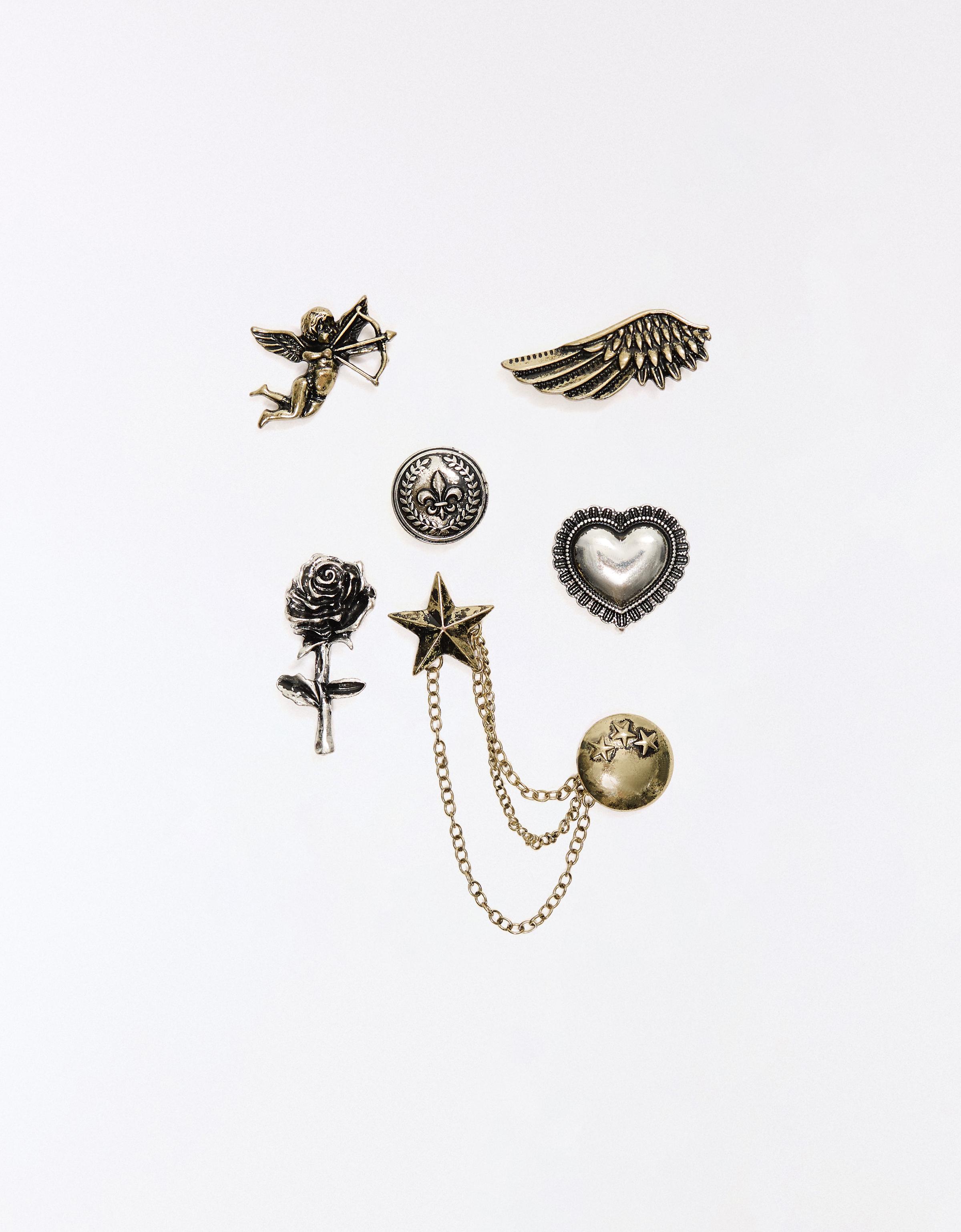Bershka Pack Pines Combinados Mujer Oro