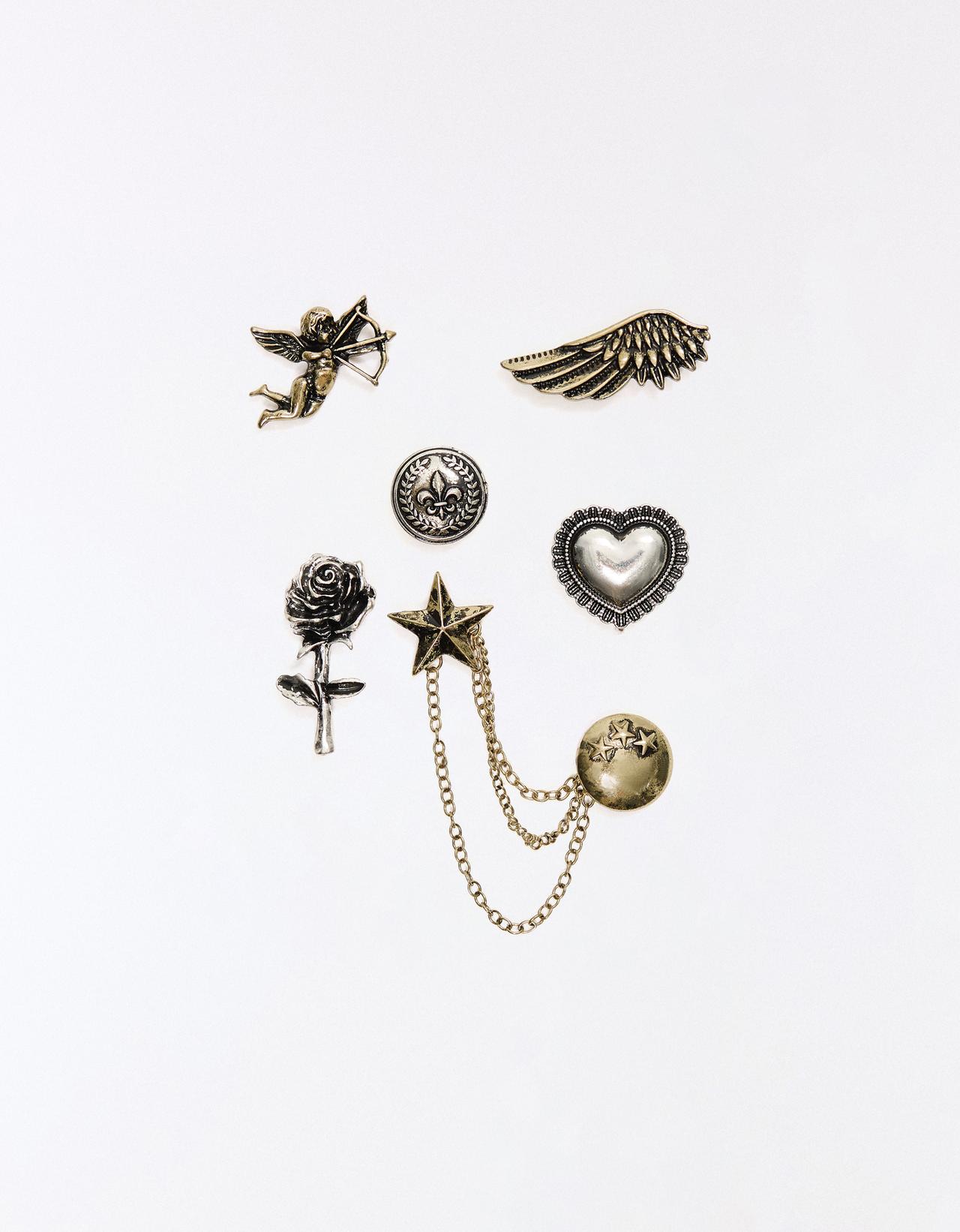 Pack of assorted pins — Gold