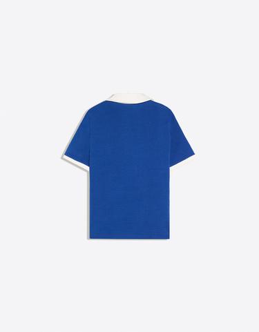Short sleeve print polo shirt — Blue 6