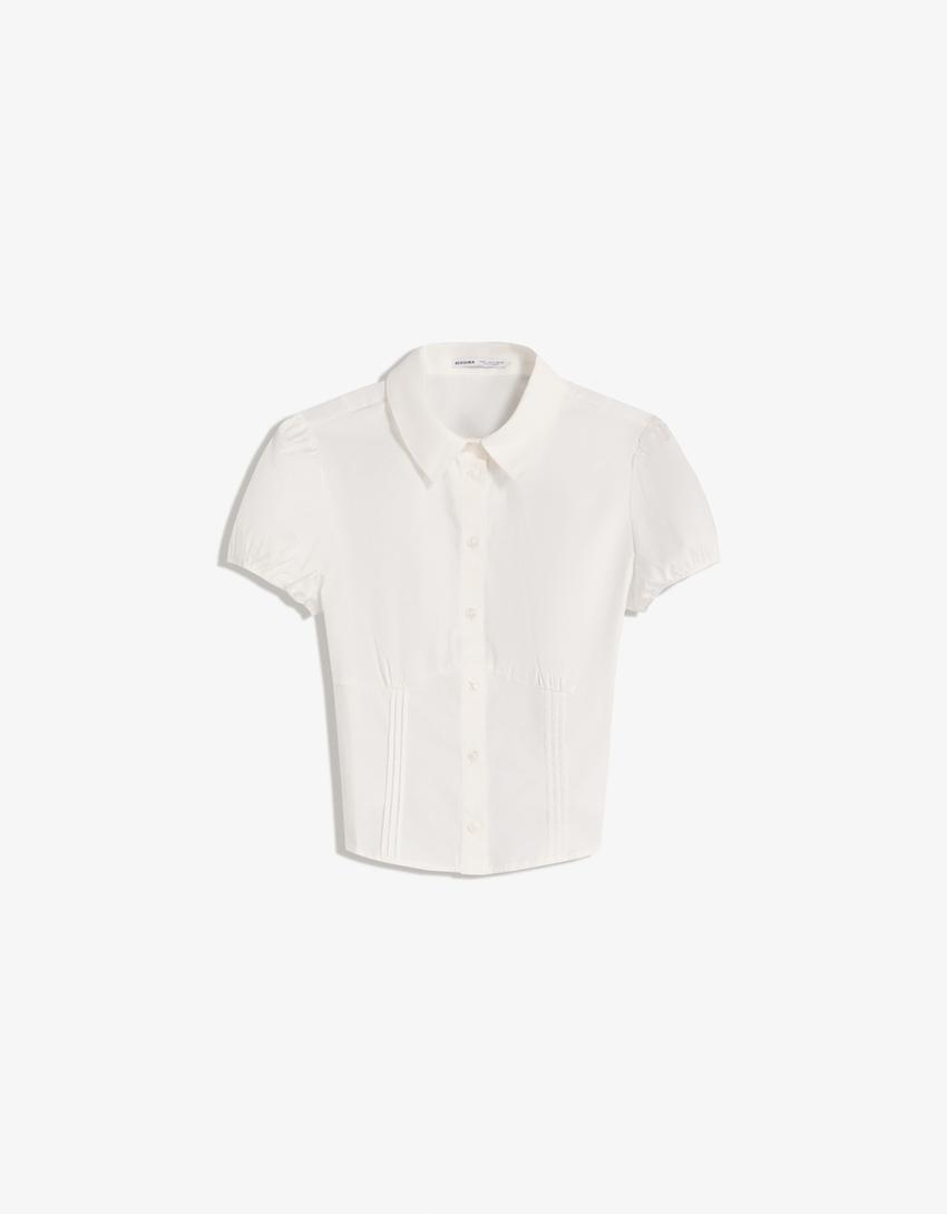 Short sleeve shirt-White-3