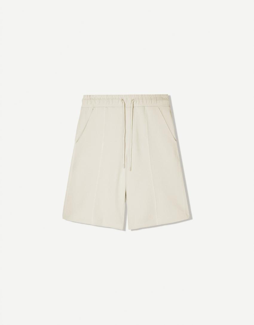 Interlock Bermuda shorts-Stone