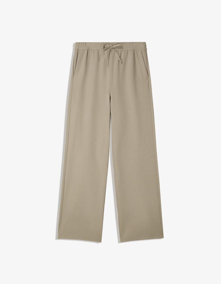 Straight-fit tailored jogging trousers
