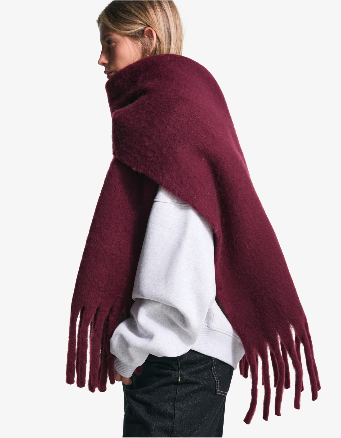 Bershka Bufanda Lisa Mujer Granate