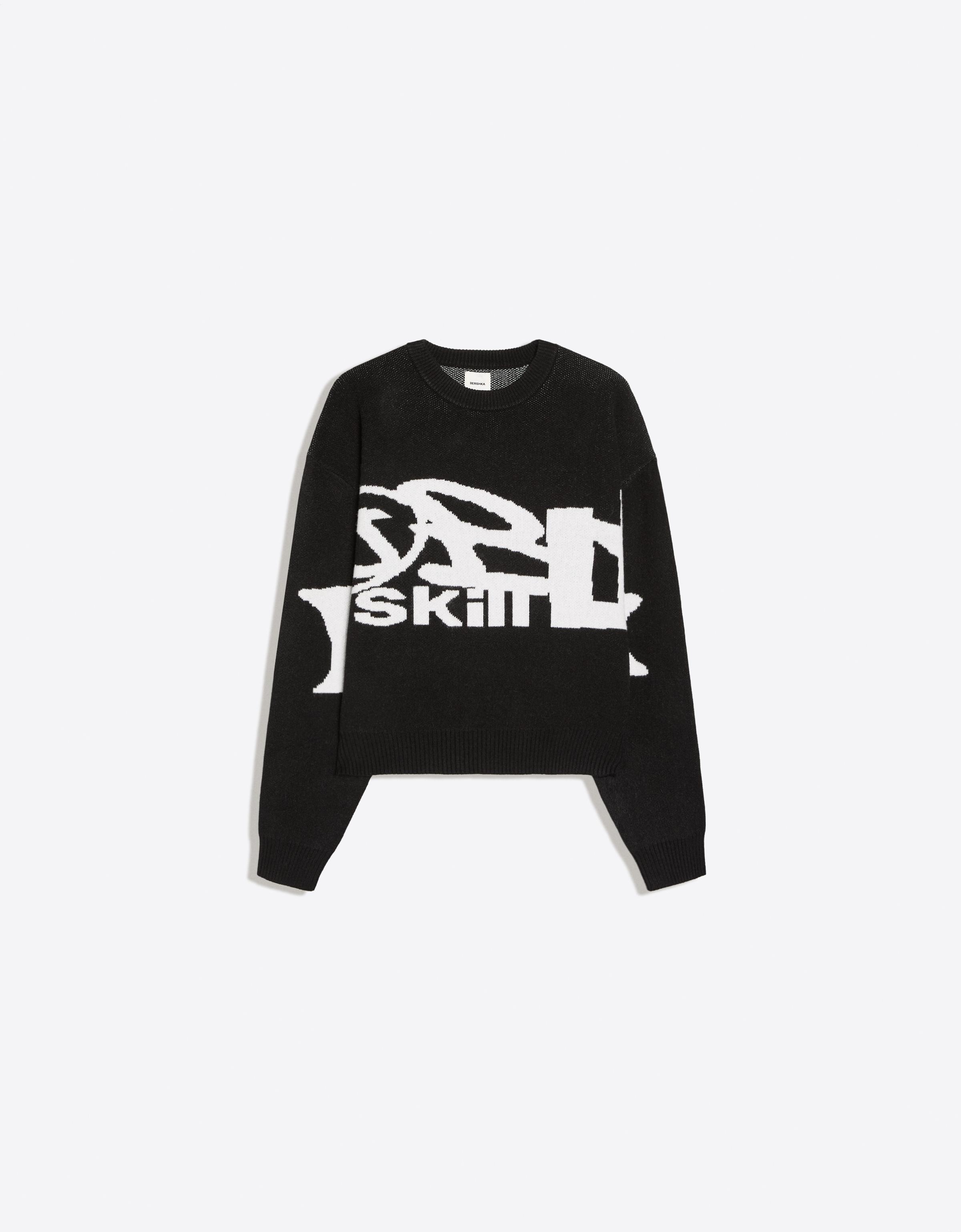 Graphic jacquard jumper — Black