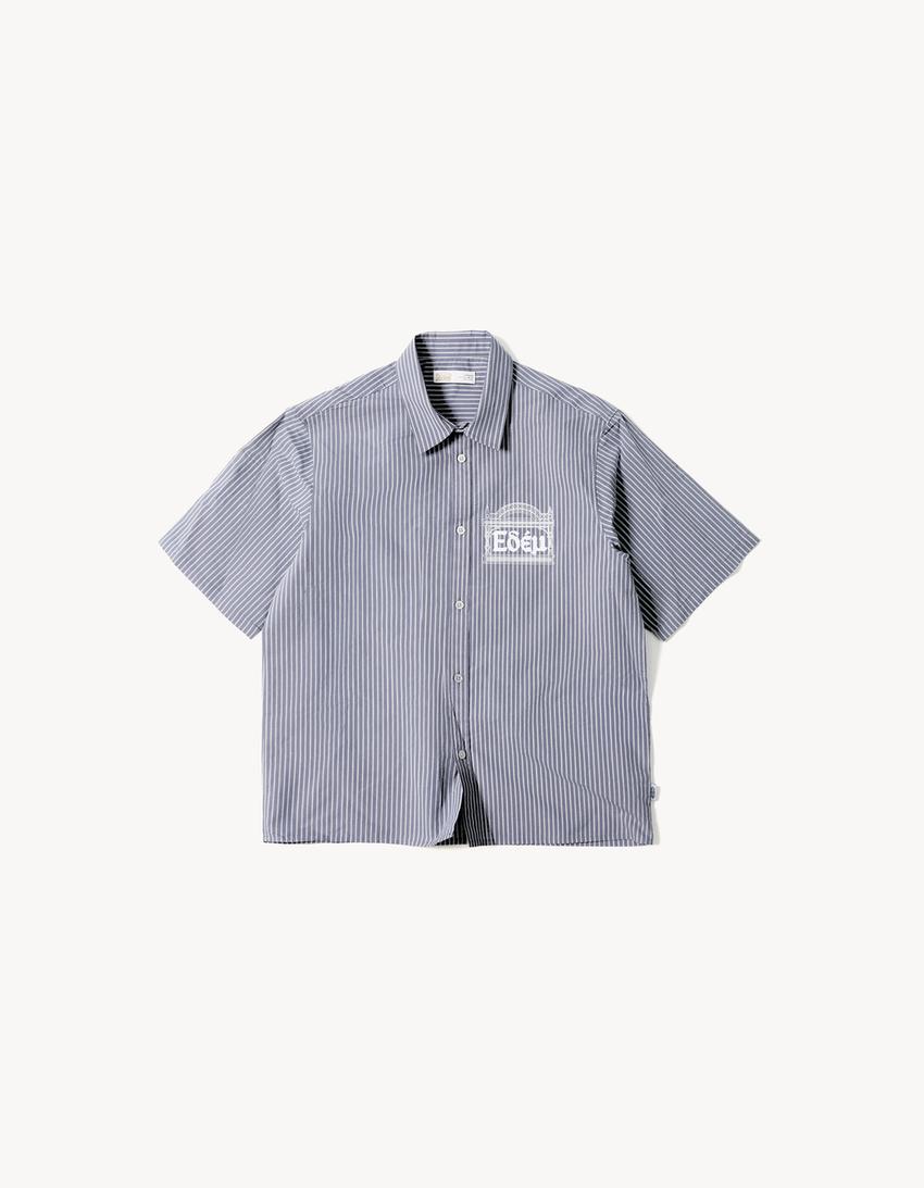 Kurzarmhemd ARIES X BERSHKA-Dunkelgrau