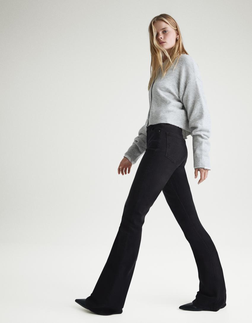 Jeans flare-Preto