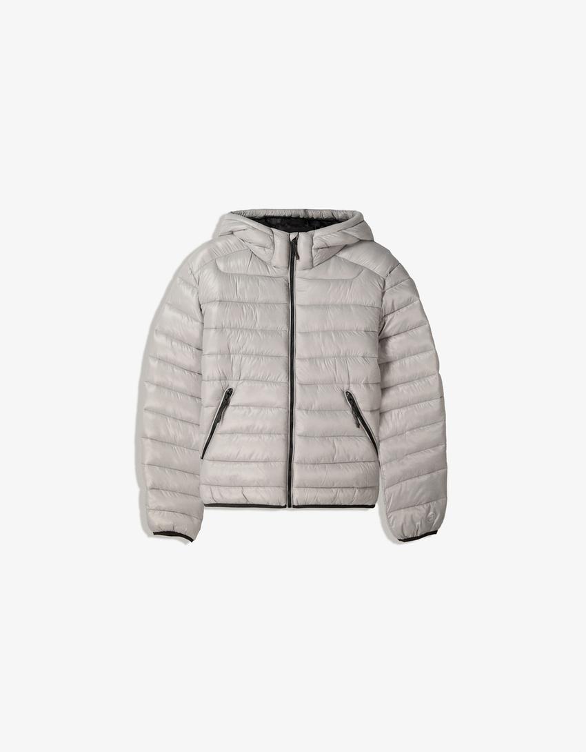 Lightweight puffer jacket-Grey