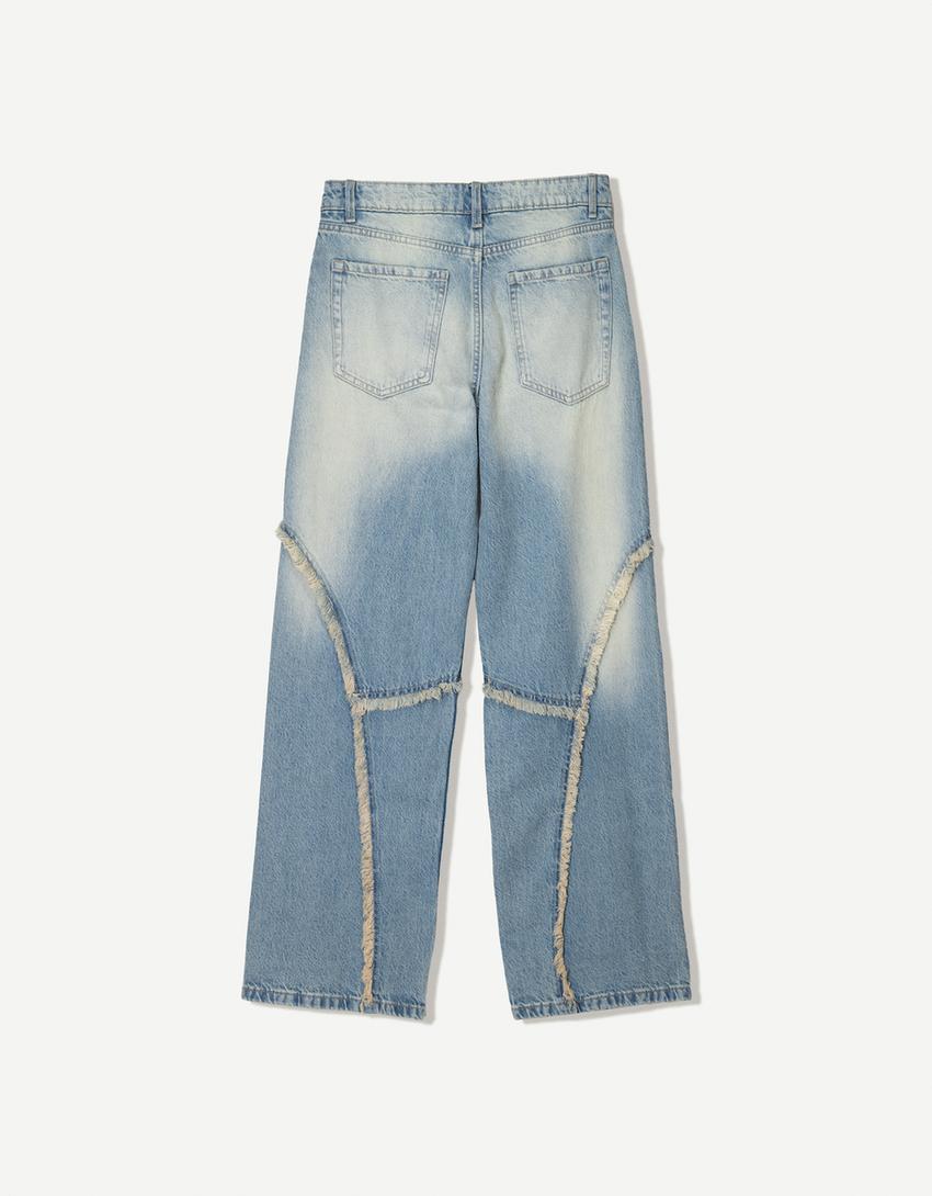 Baggy jeans with fringing