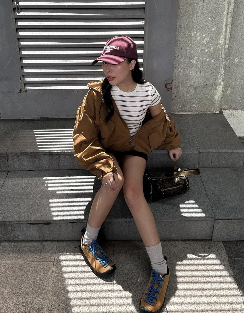 Hooded jacket-Camel