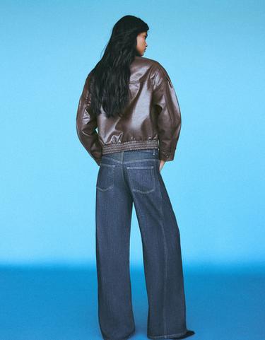 High-waist barrel jeans — Navy 2