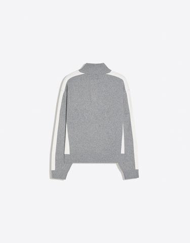 Graphic half-length zip jumper — Grey 6
