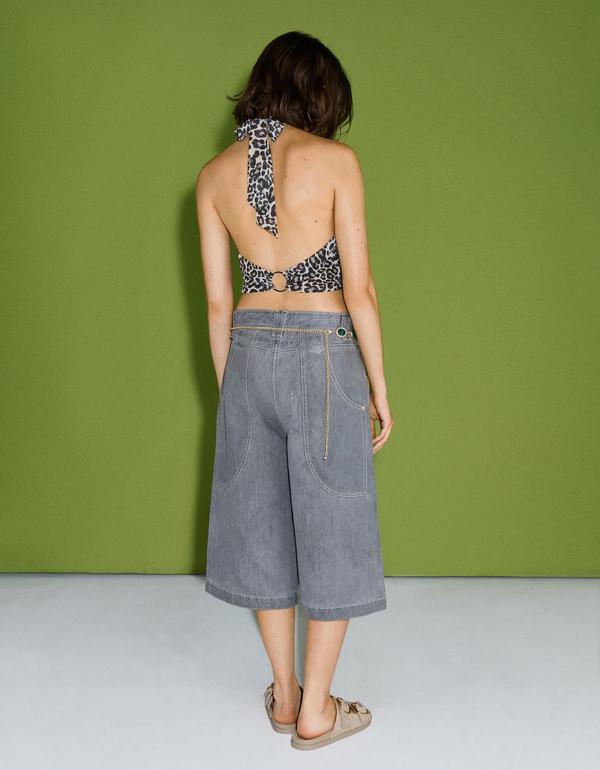 Top boucle imprimé animal-Multicouleur