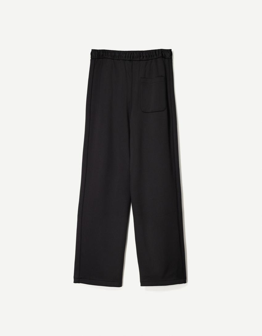 Jogger baggy trousers-Black-4