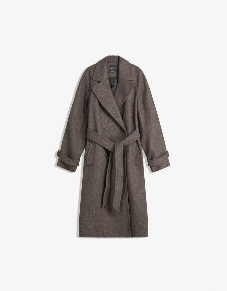 Soft trench coat with belt