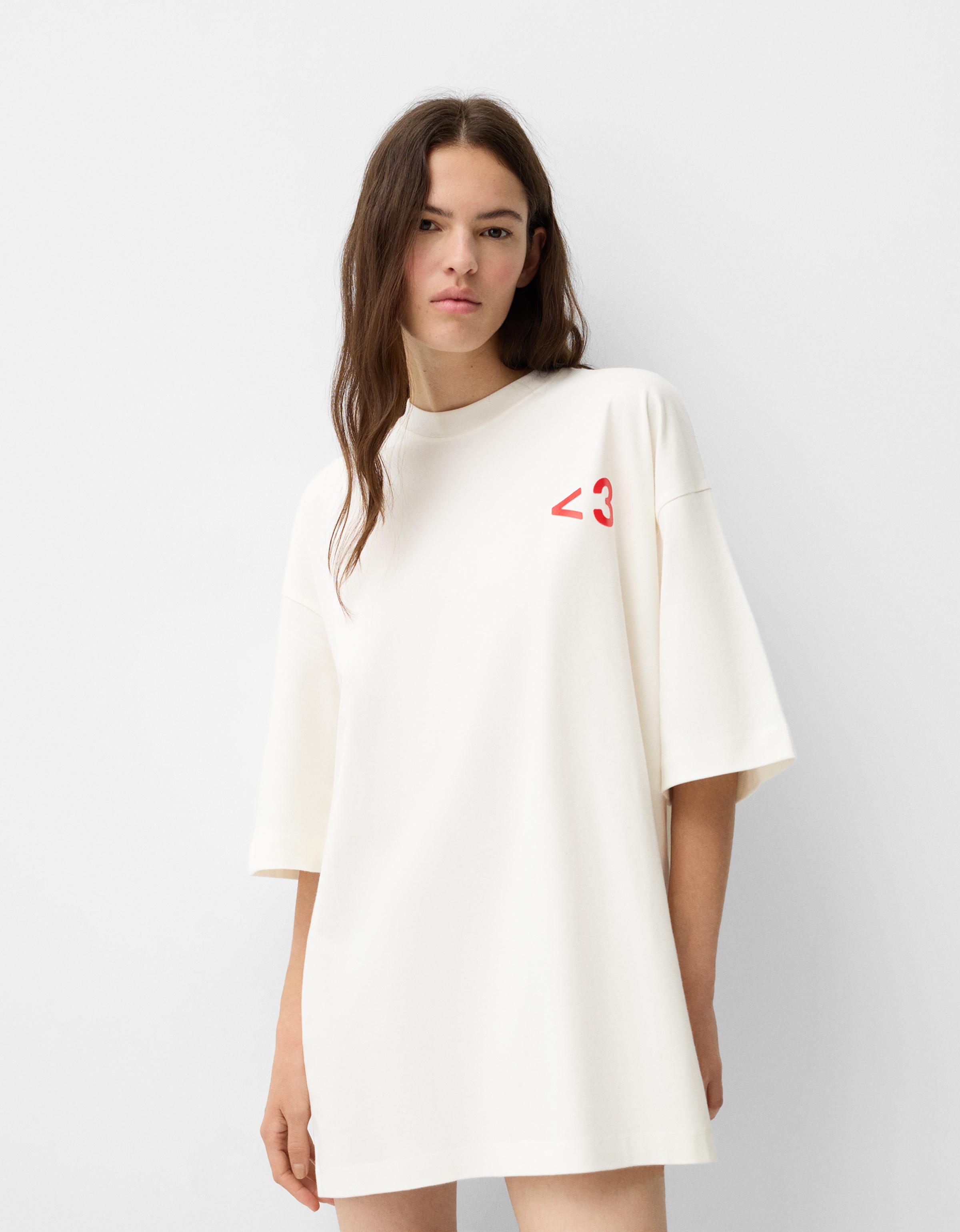 T shirt dress bershka sale