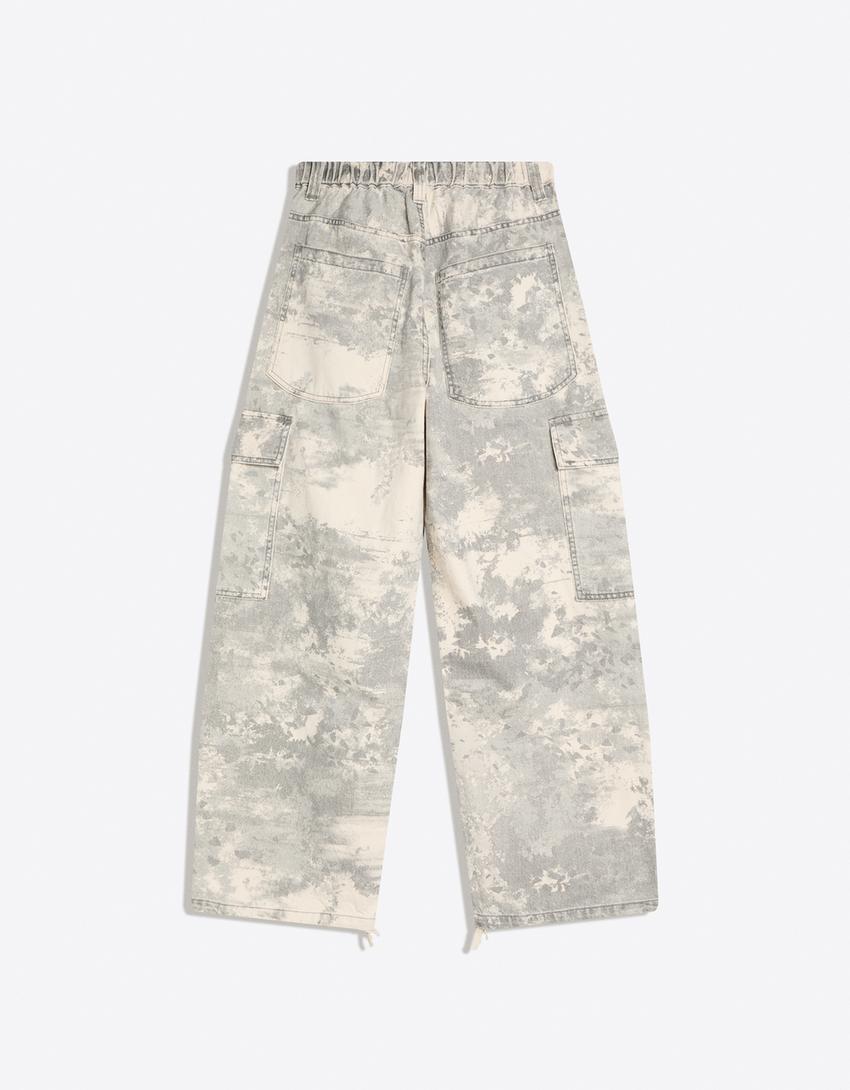 Jeans cargo parachute-Bege