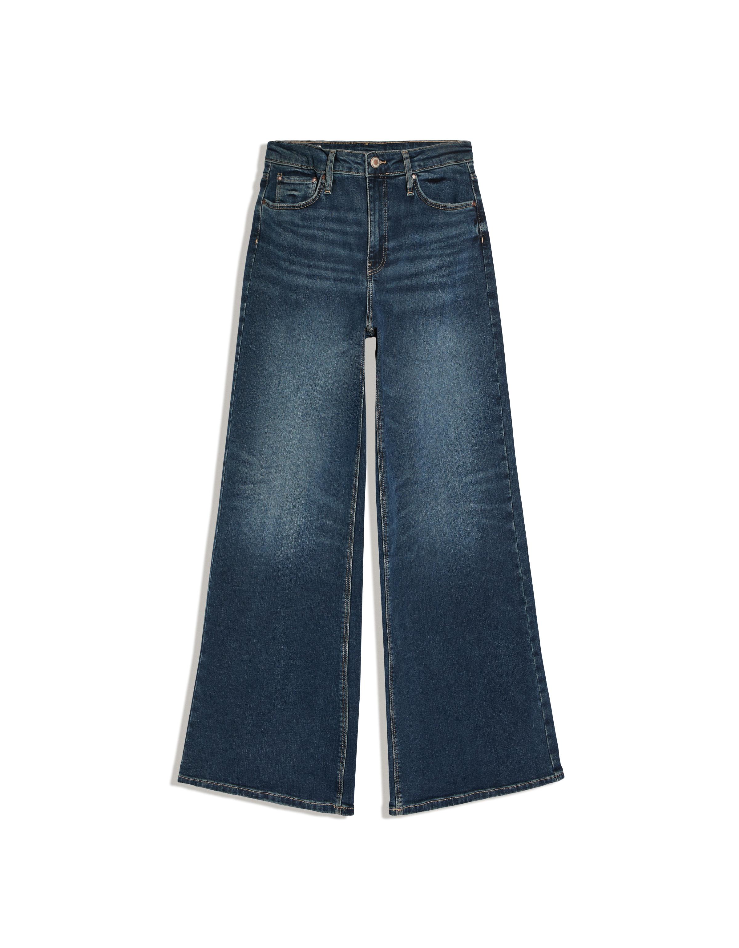 High-waist wide-leg jeans — Blue