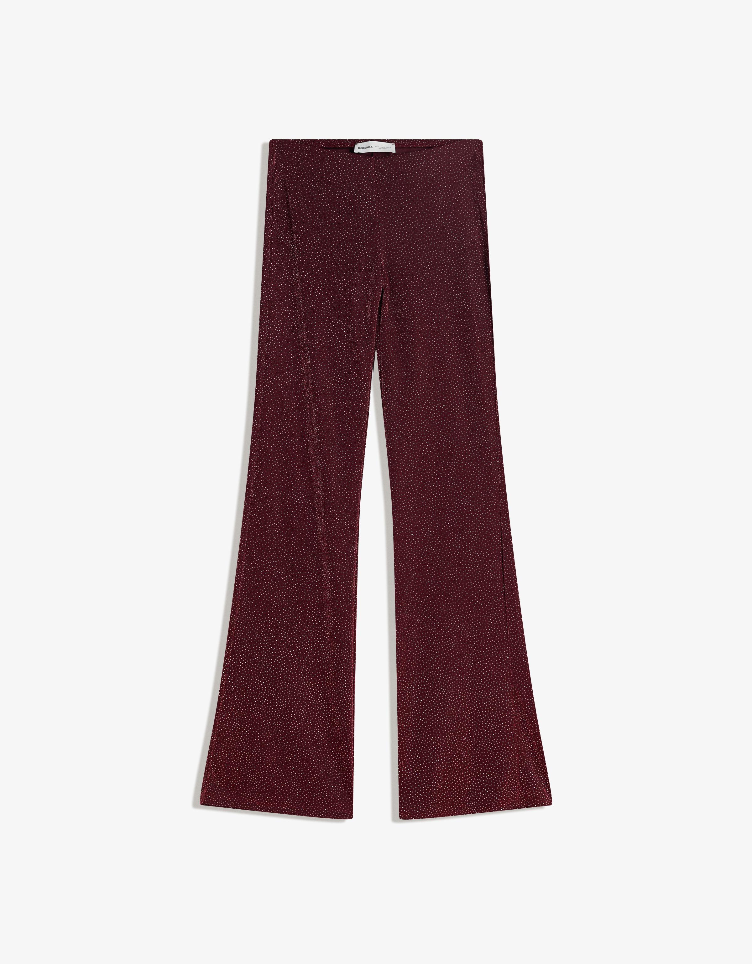 Shimmery flared trousers