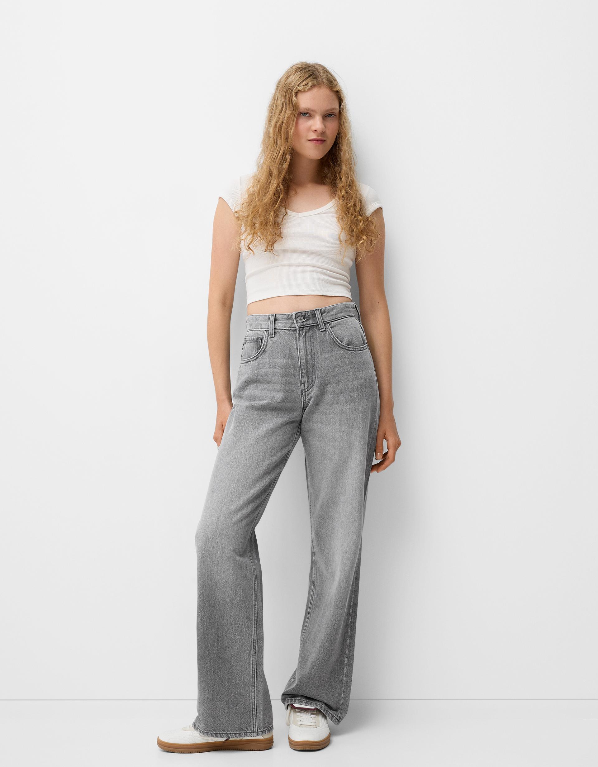 Bershka Large Jeans From The 90s Jeans 90's Wide Leg Jeans BSK
