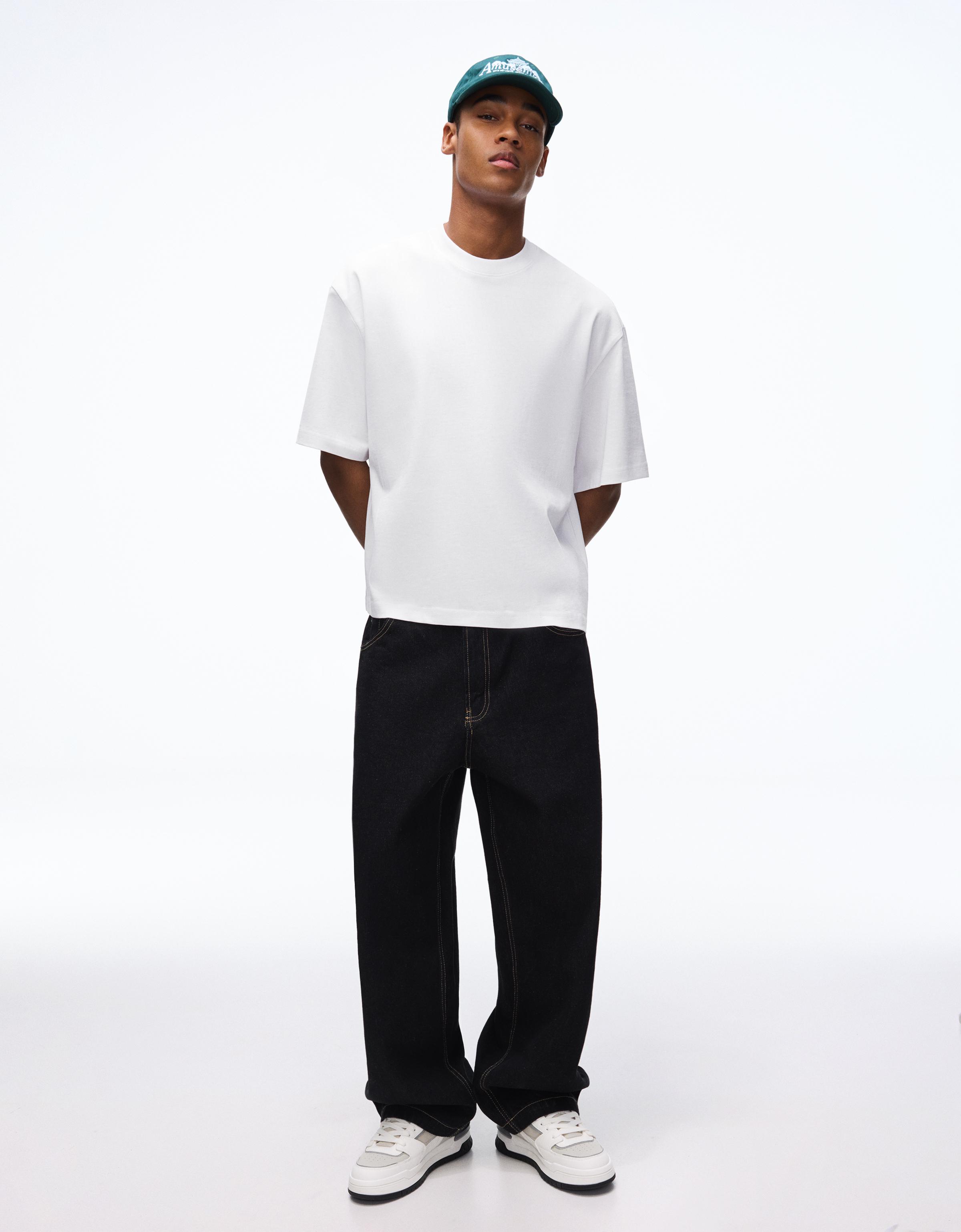 Kısa kollu boxy fit tişört - Görsel 67