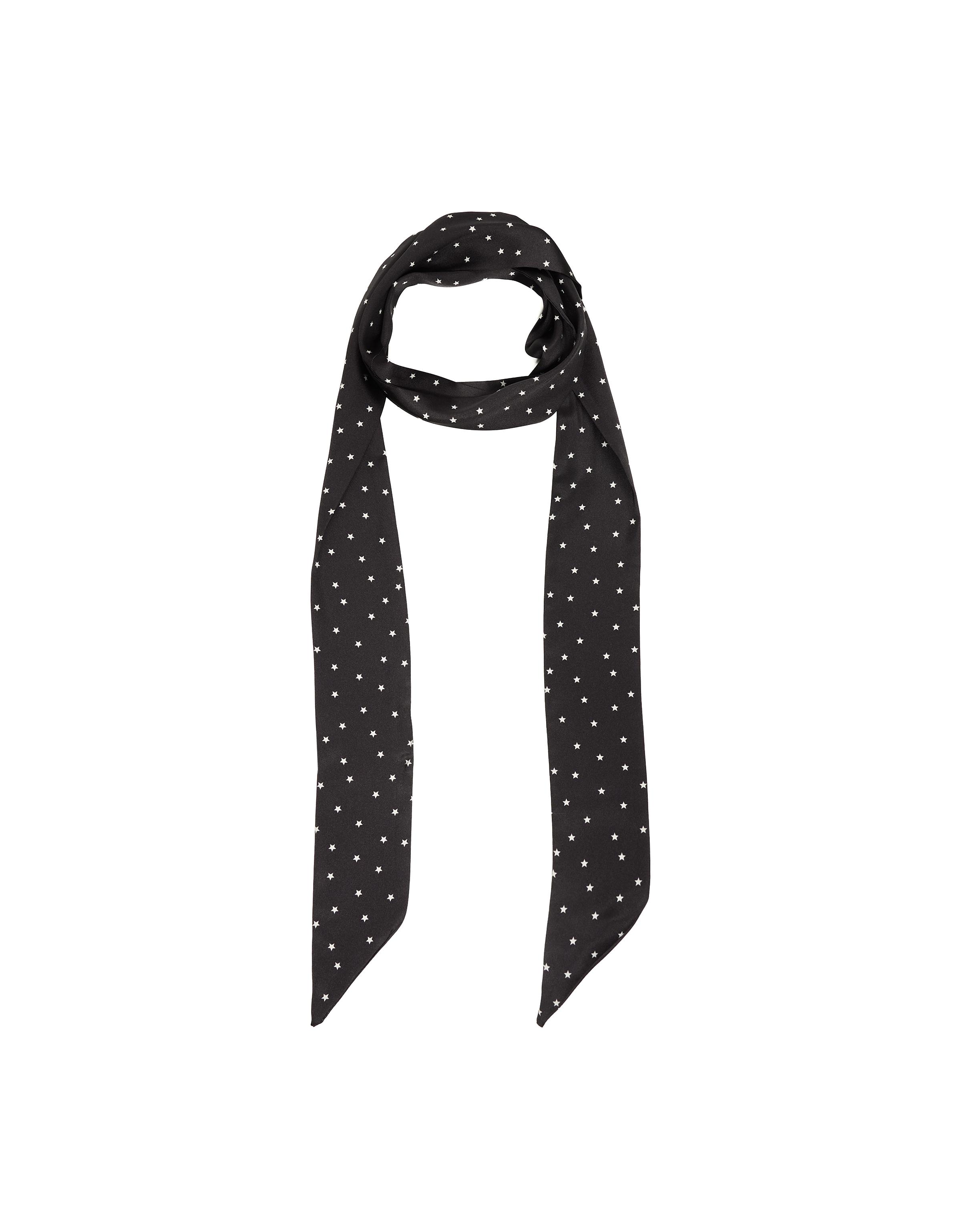 Star print neckerchief — Black
